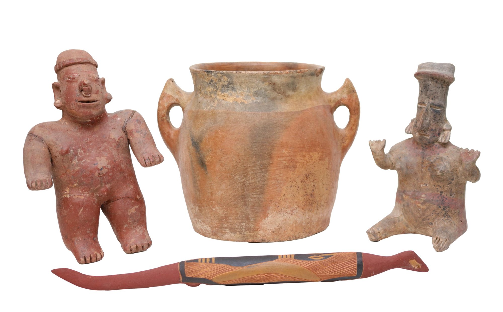Jalisco Pre-Columbian Terracotta Seated Female And Nayarit San