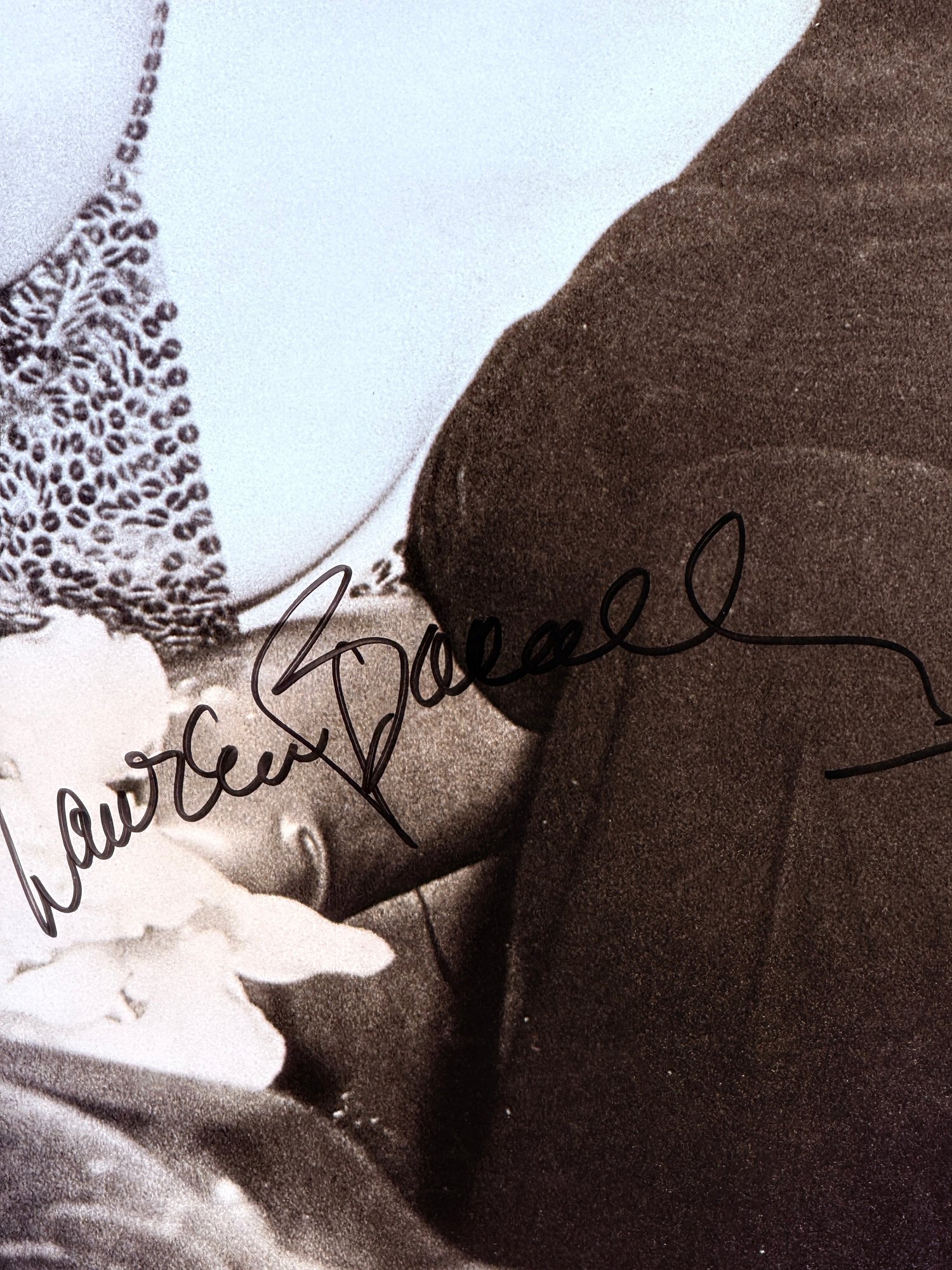 Lauren Bacall Signed B&W Poster With Humphrey Bogart & Marilyn Monroe ...