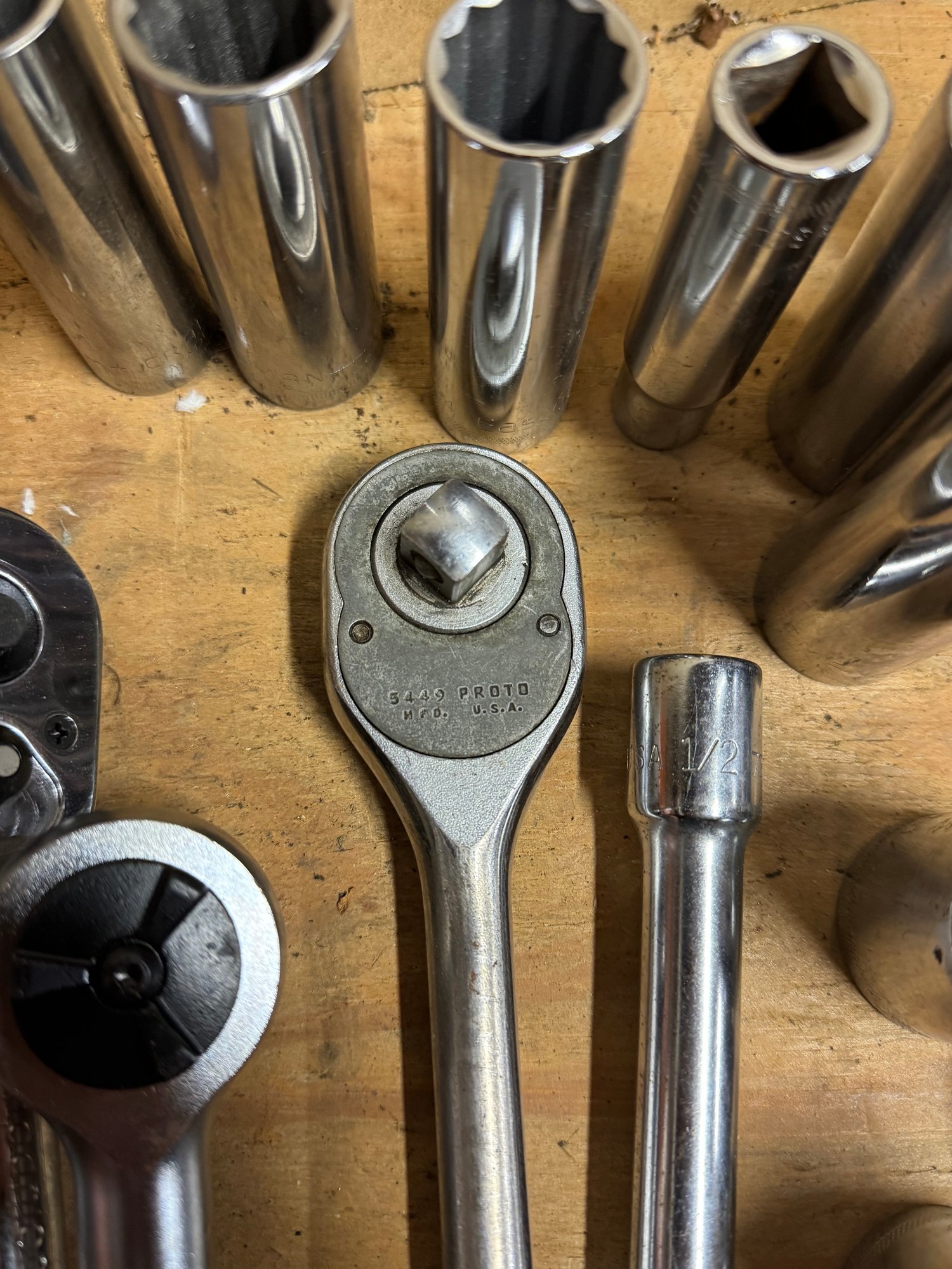 Large Assortment Of Half Inch Drive Sockets, Ratchets And Extensions ...