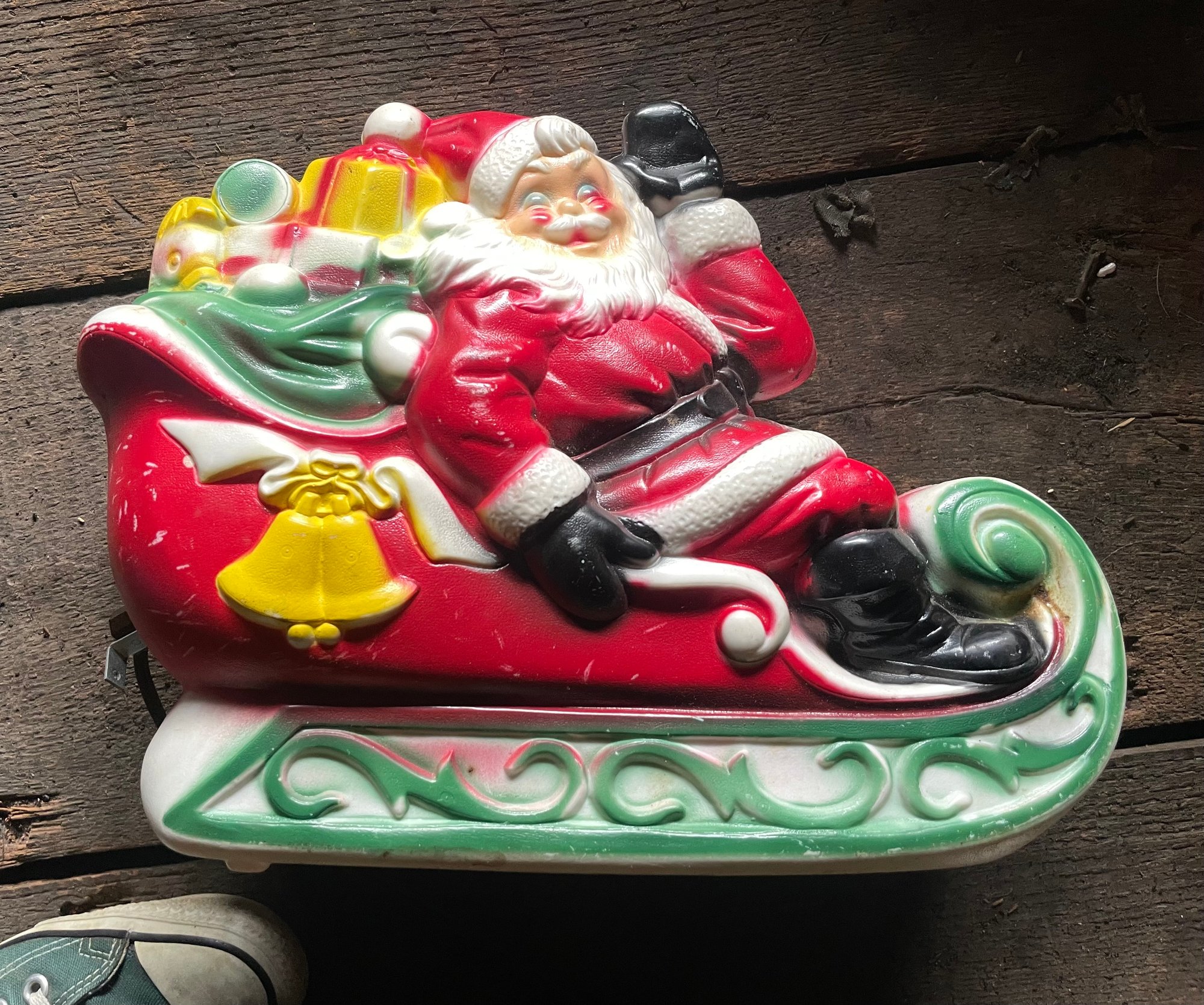 Blow Mold Santa Sleighnull