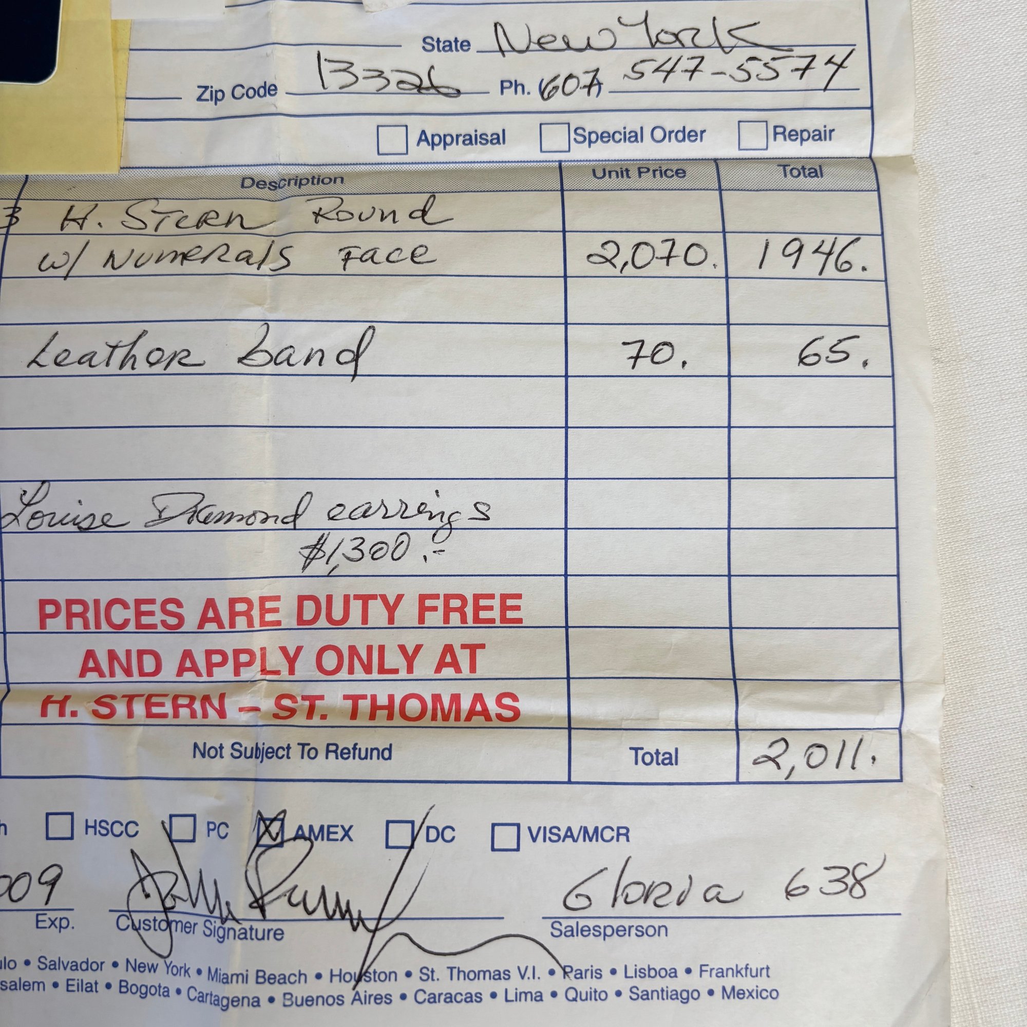 H. Stern Sapphire Watch Round Face Safira With Paperwork #2250931 ...