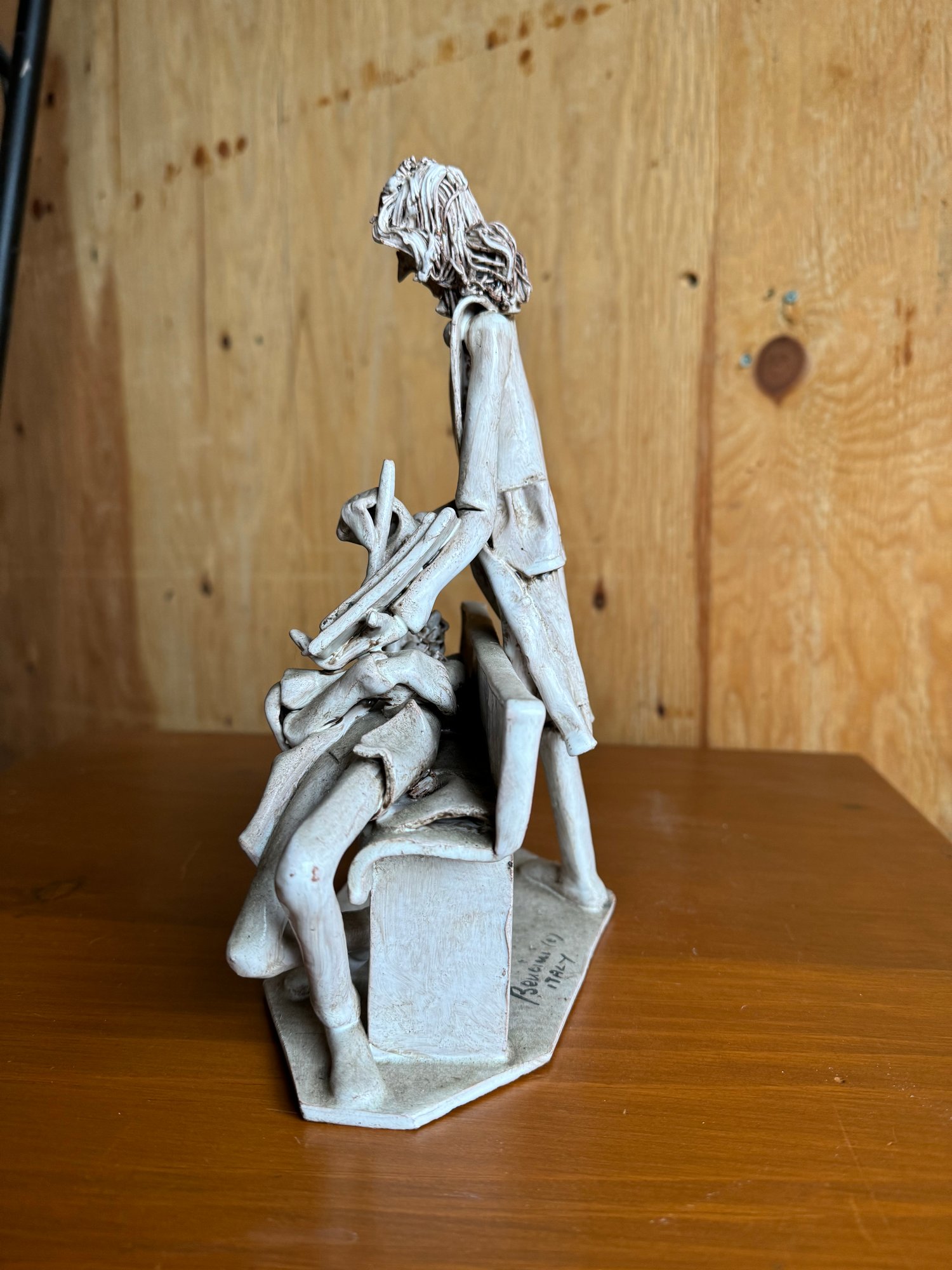 Vintage Dino Bencini Sculpture 306 Psychiatrist & Patient Signed