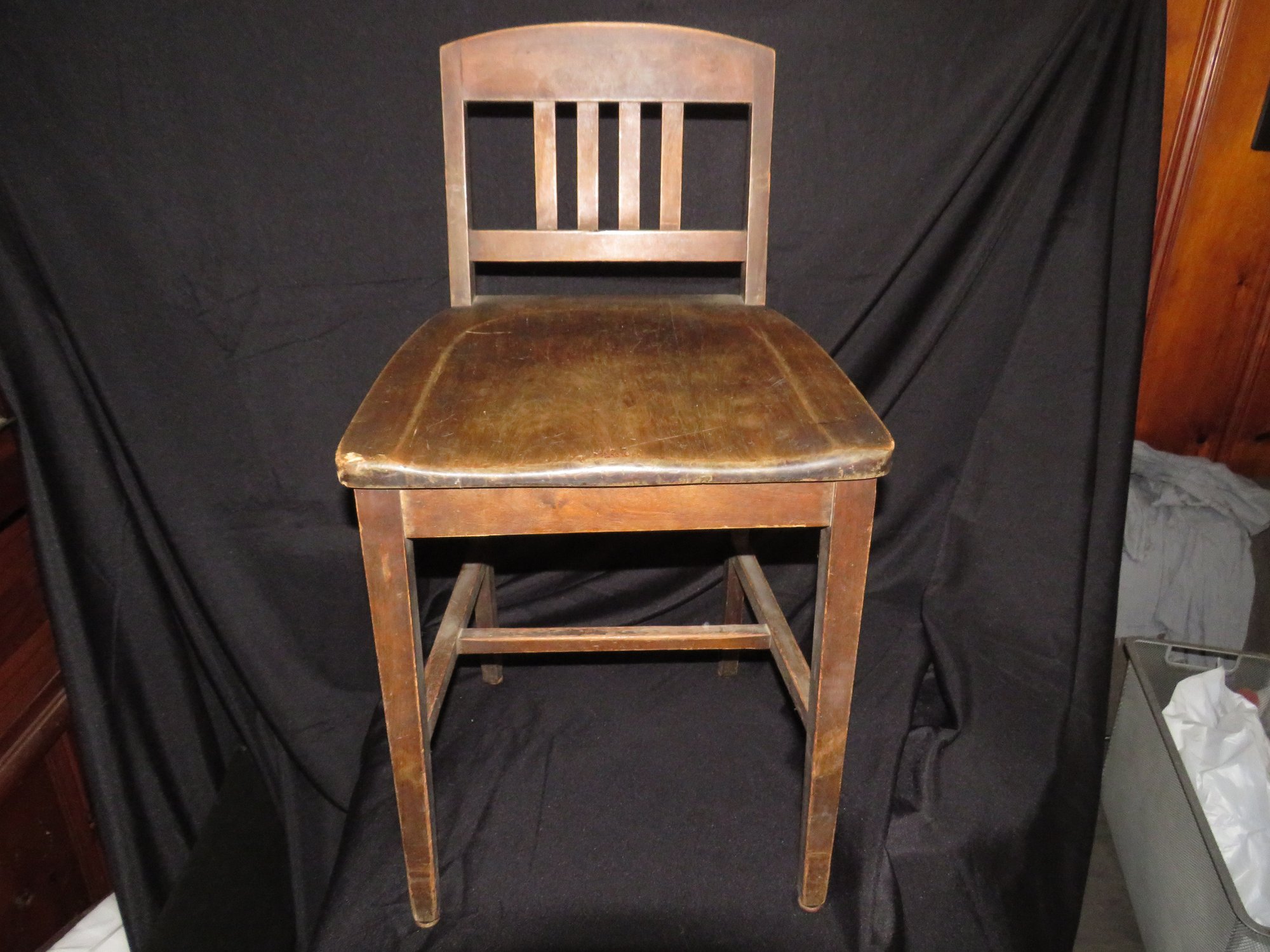 Antique Sikes Chair Company- Wood Low Back Chair- Original Finish