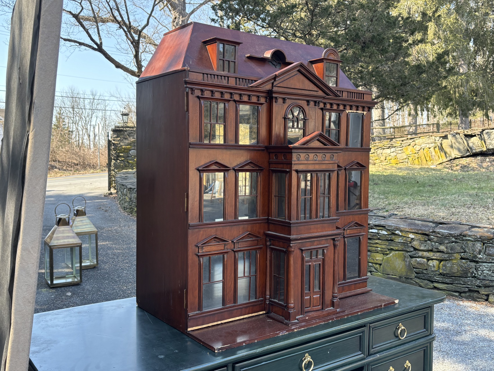 A Carved Mahogany Doll House Bar By Maitland Smith #1782858