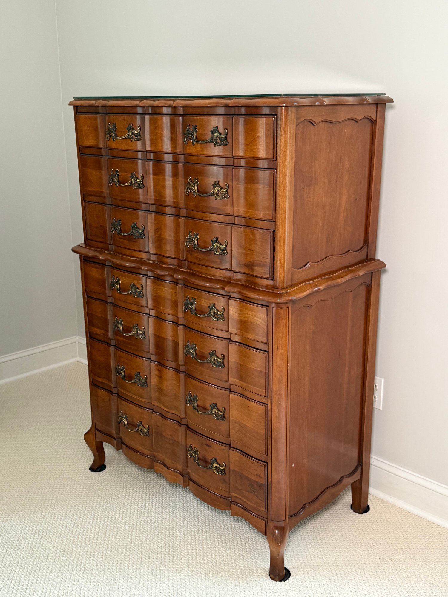 Vintage Sanford Furniture Company Permacraft Solid Cherry Seven