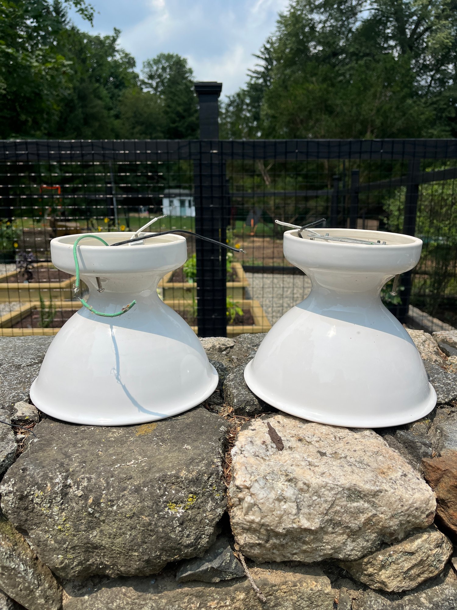A Pair Of Alabax Large Surface Mount Schoolhouse Electric And