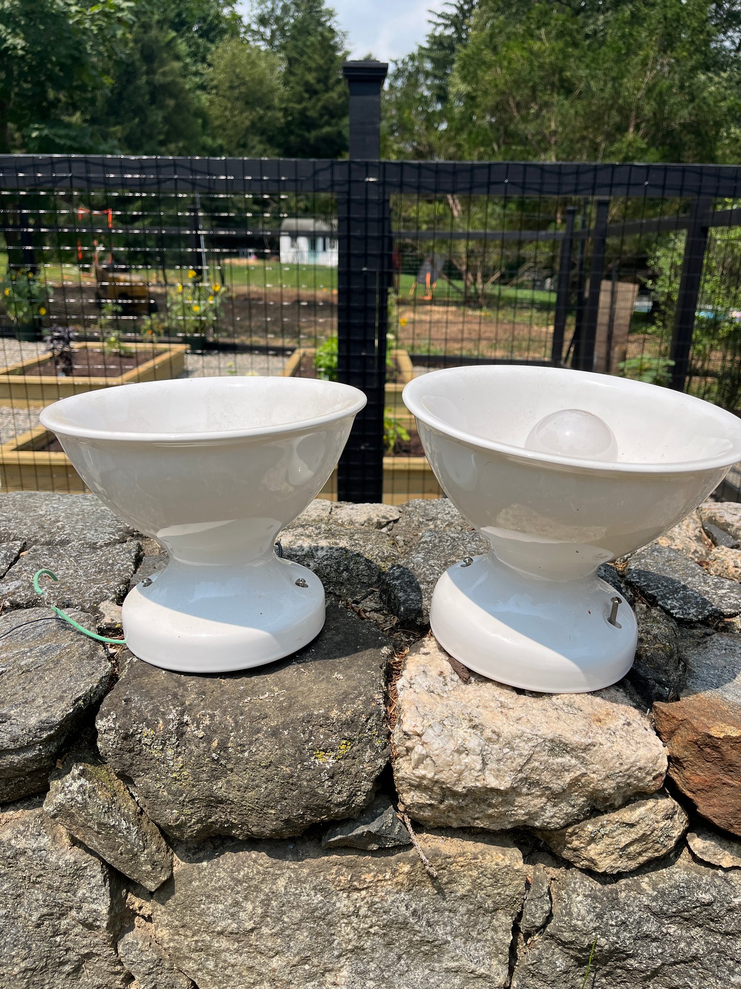 A Pair Of Alabax Large Surface Mount Schoolhouse Electric And