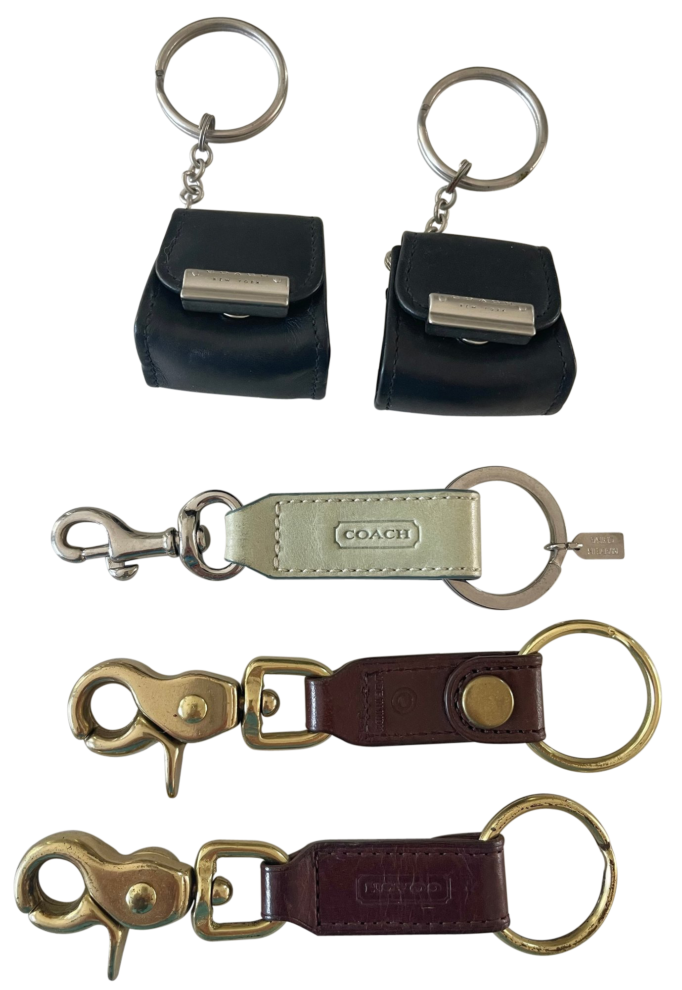 Lot Of 3 COACH Trigger Snap Key Fobs & 2 Other COACH Key Rings #1933981 ...