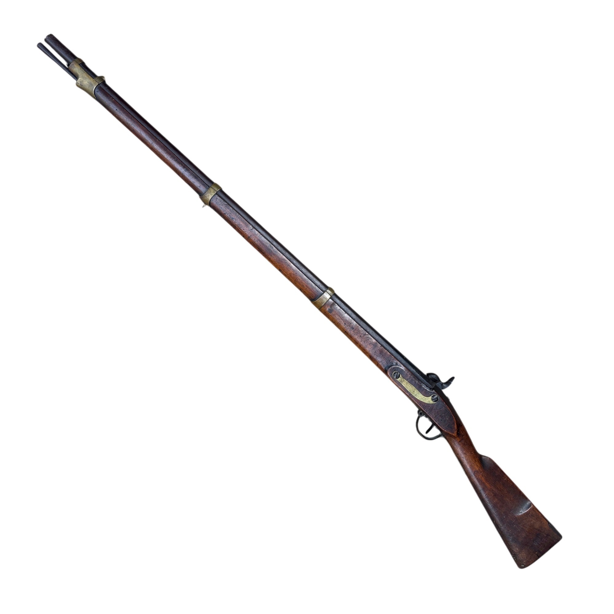 Sty Rifle 19th Century Flintlock Style Musket Rifle With Suhl Marking, 56 ...