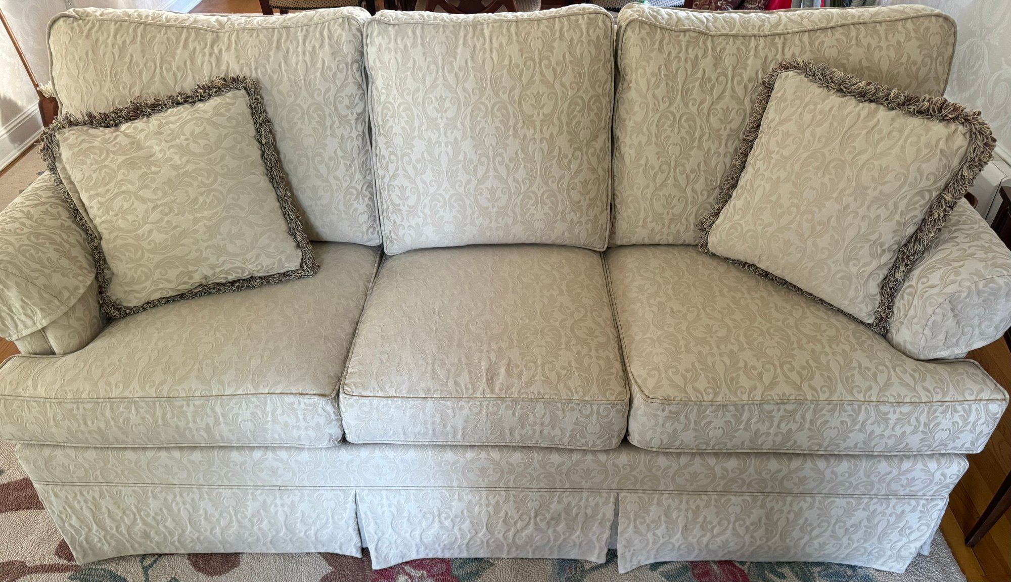 Three Cushion Vintage Sofa Ethan Allen 1983342