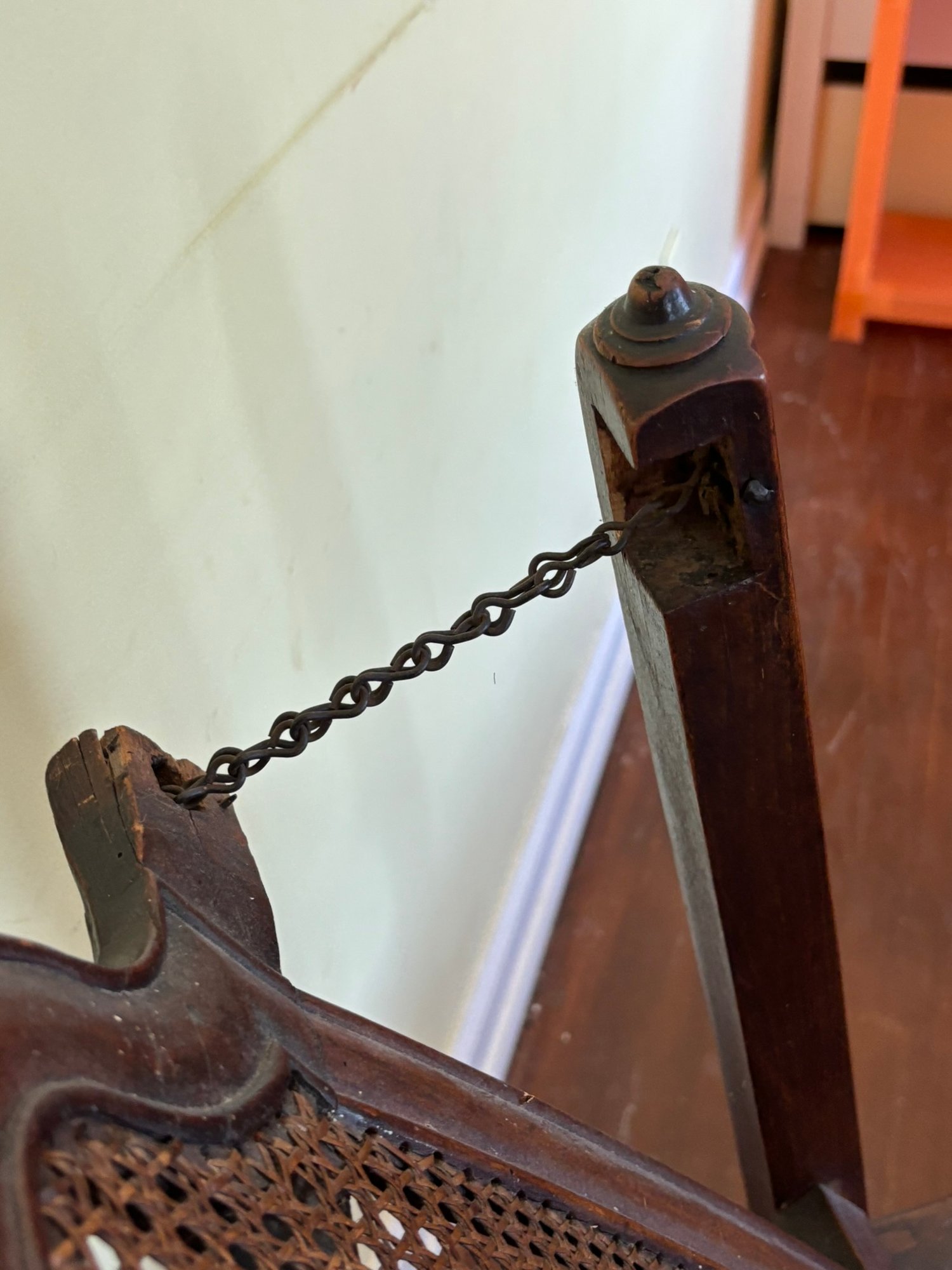 A Turned Walnut And Cane Carolean Daybed #40823010 | Auctionninja.com