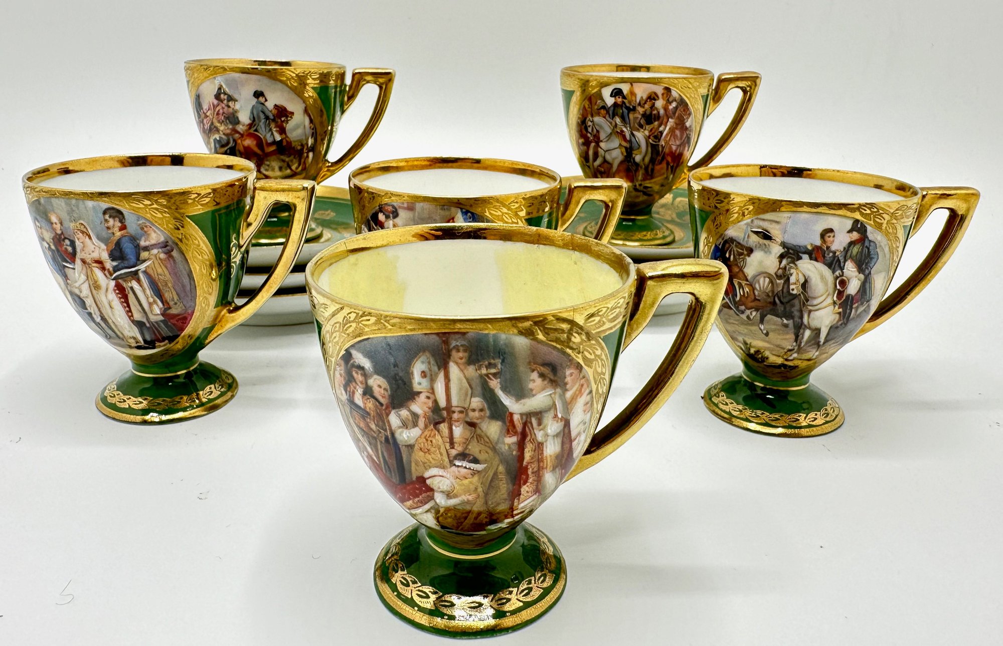 Vintage Royal Vienna Carlsbad Napoleonic Tea Set Service For 6 With ...