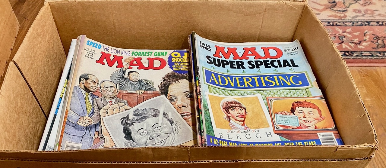 Full Box Of Mad Magazines - '80's & '90's! #1984922 | Auctionninja.com