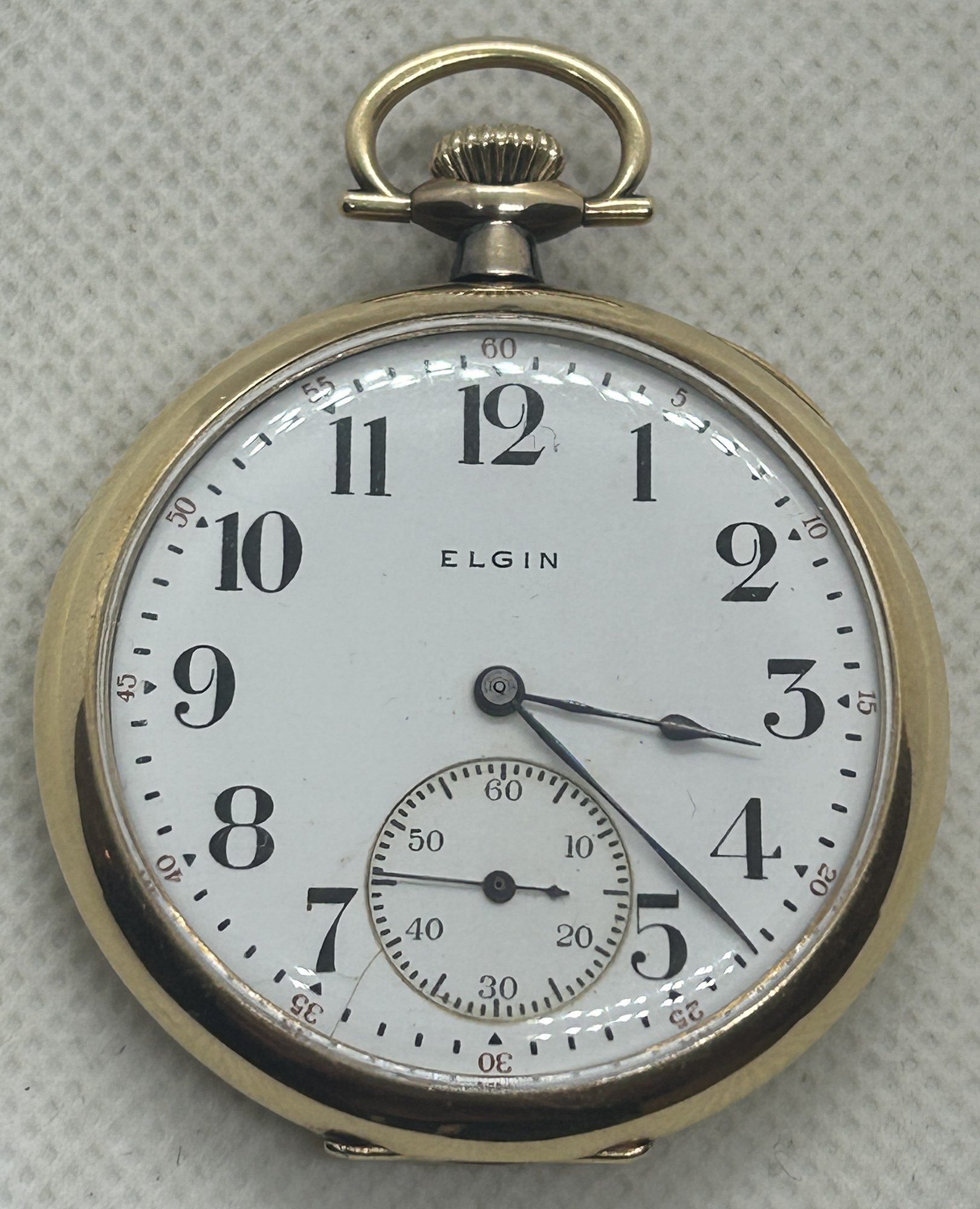 Antique SOLID 14K GOLD ART DECO ELGIN Pocket Watch- Circa 1912