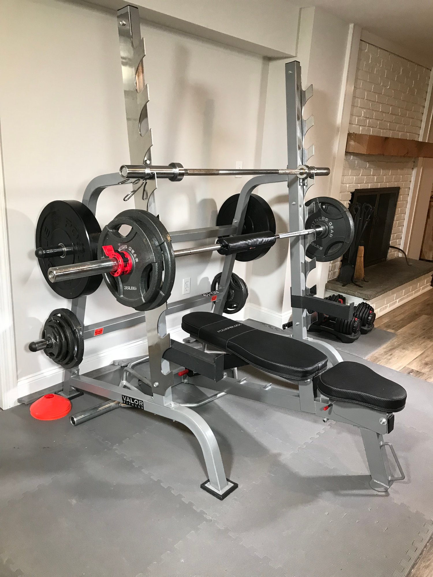 Valor Fitness Best Weight Bench Squat Rack Combo BD-19