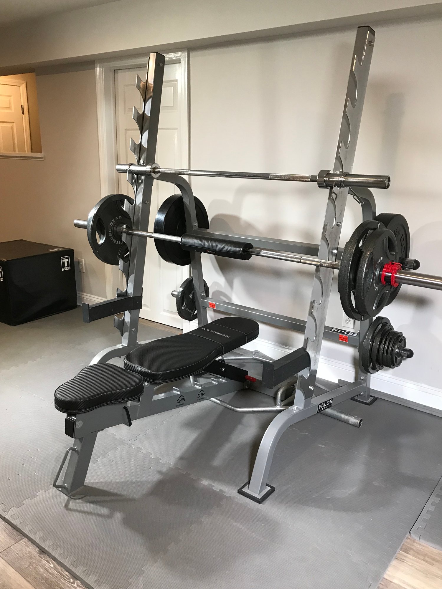 Valor Fitness Weightlifting Rack With Bench Bench Rack Valor