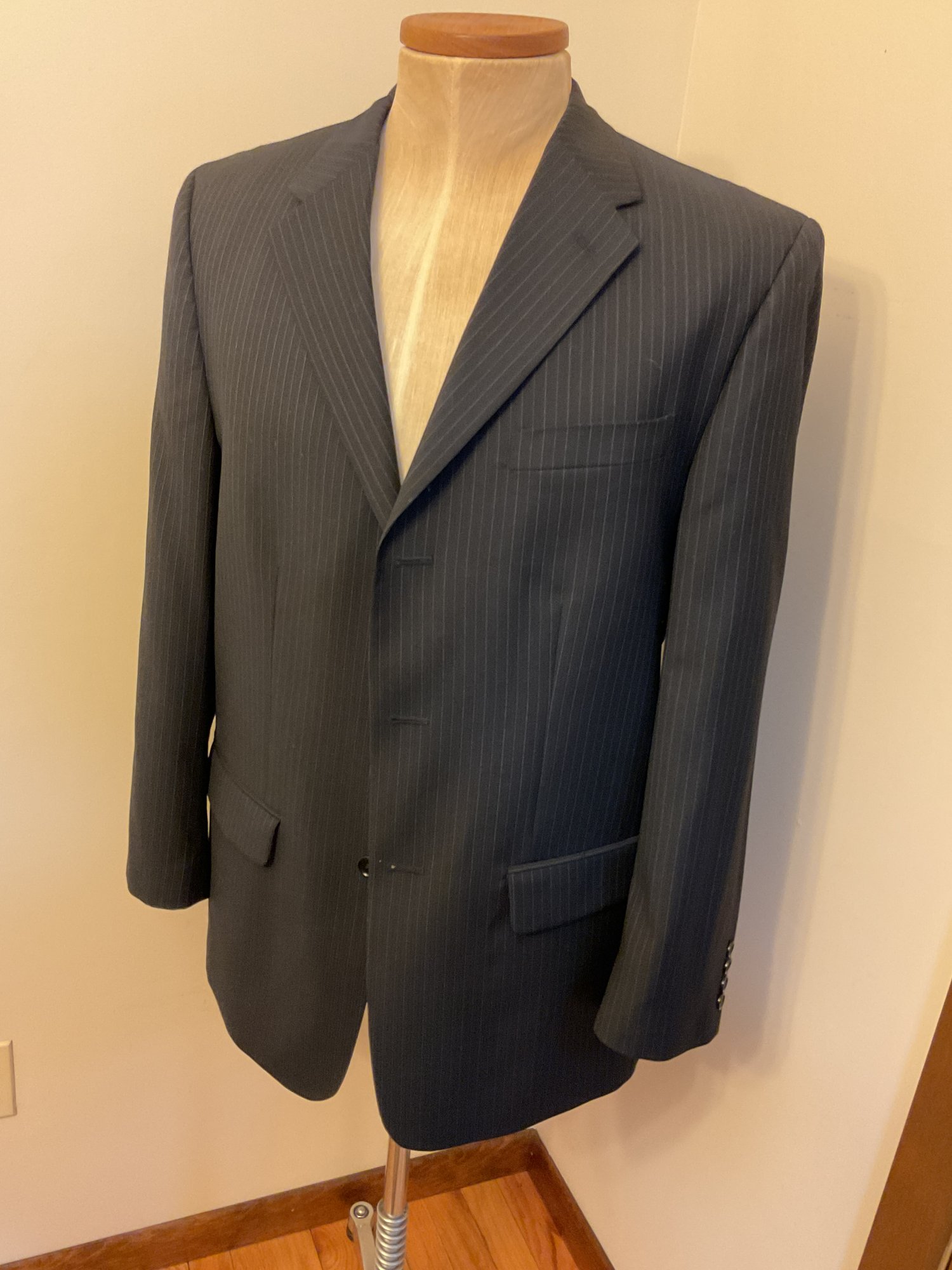 5-Piece Black Pinstripe Suit