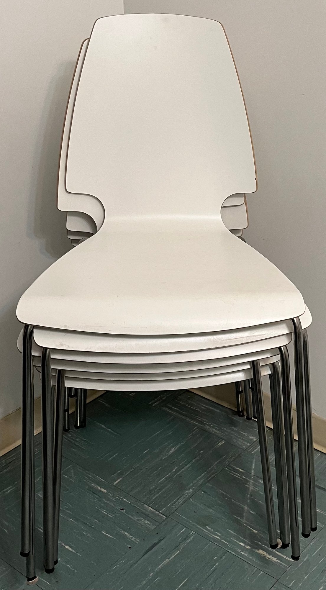 Set Of Six Stackable Modernist Dining Chairs - Vilmar - IKEA Of