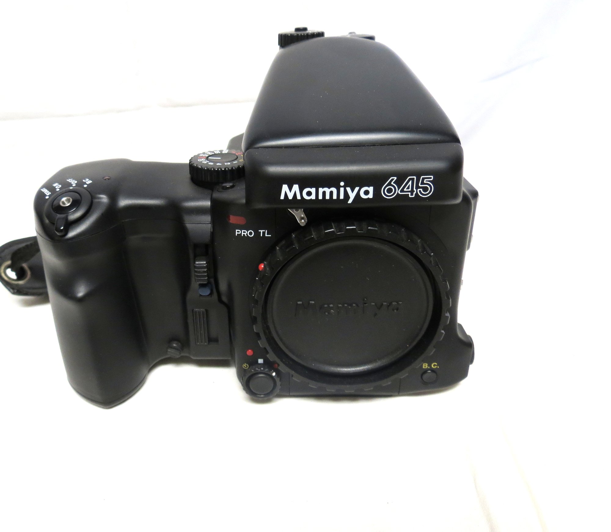 Mamiya 645 Pro TL Camera Body With Power Drive Grip Viewfinder 