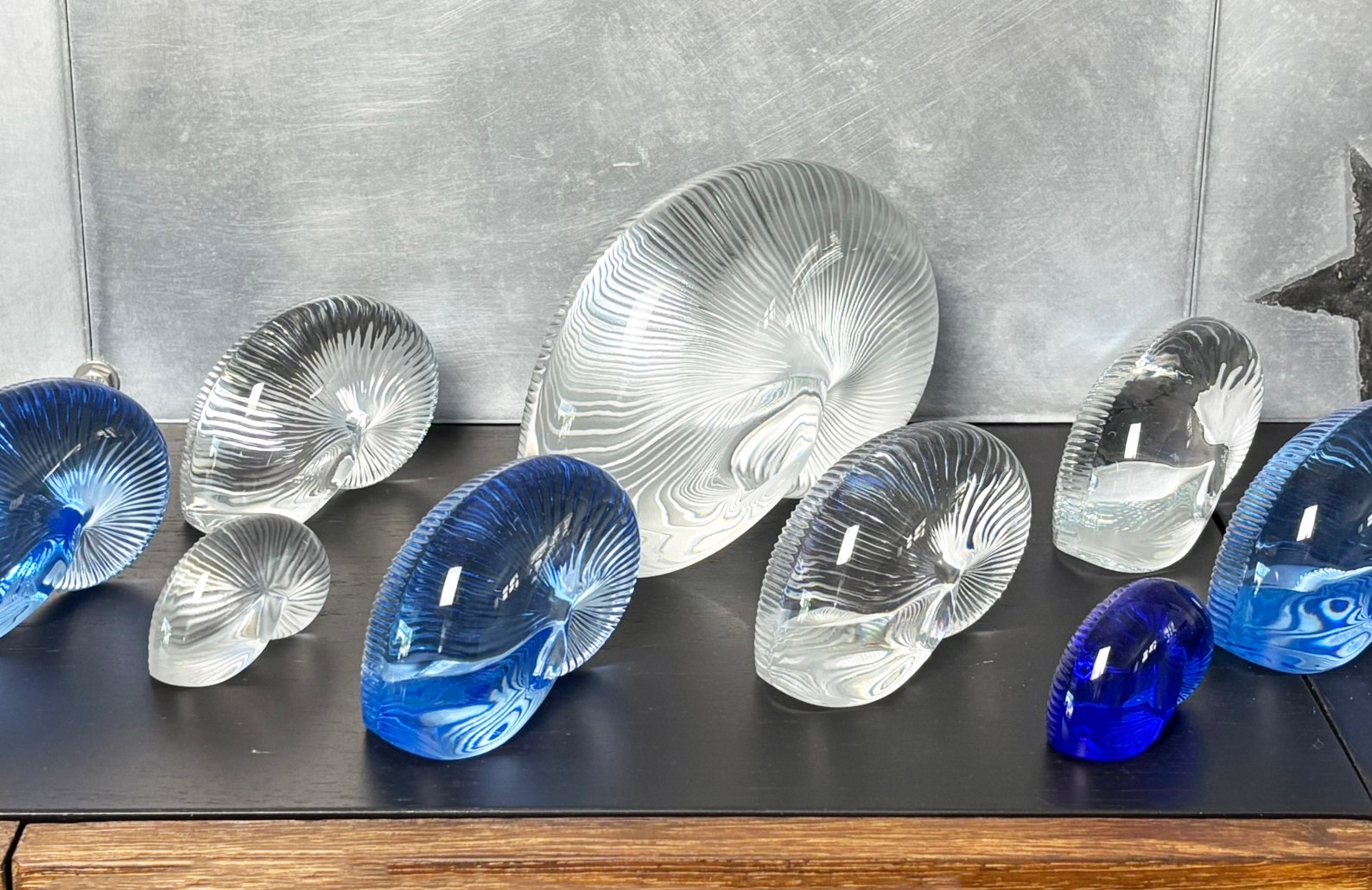 A Luxe Collection Of Baccarat Crystal Nautilus Shells #40847727