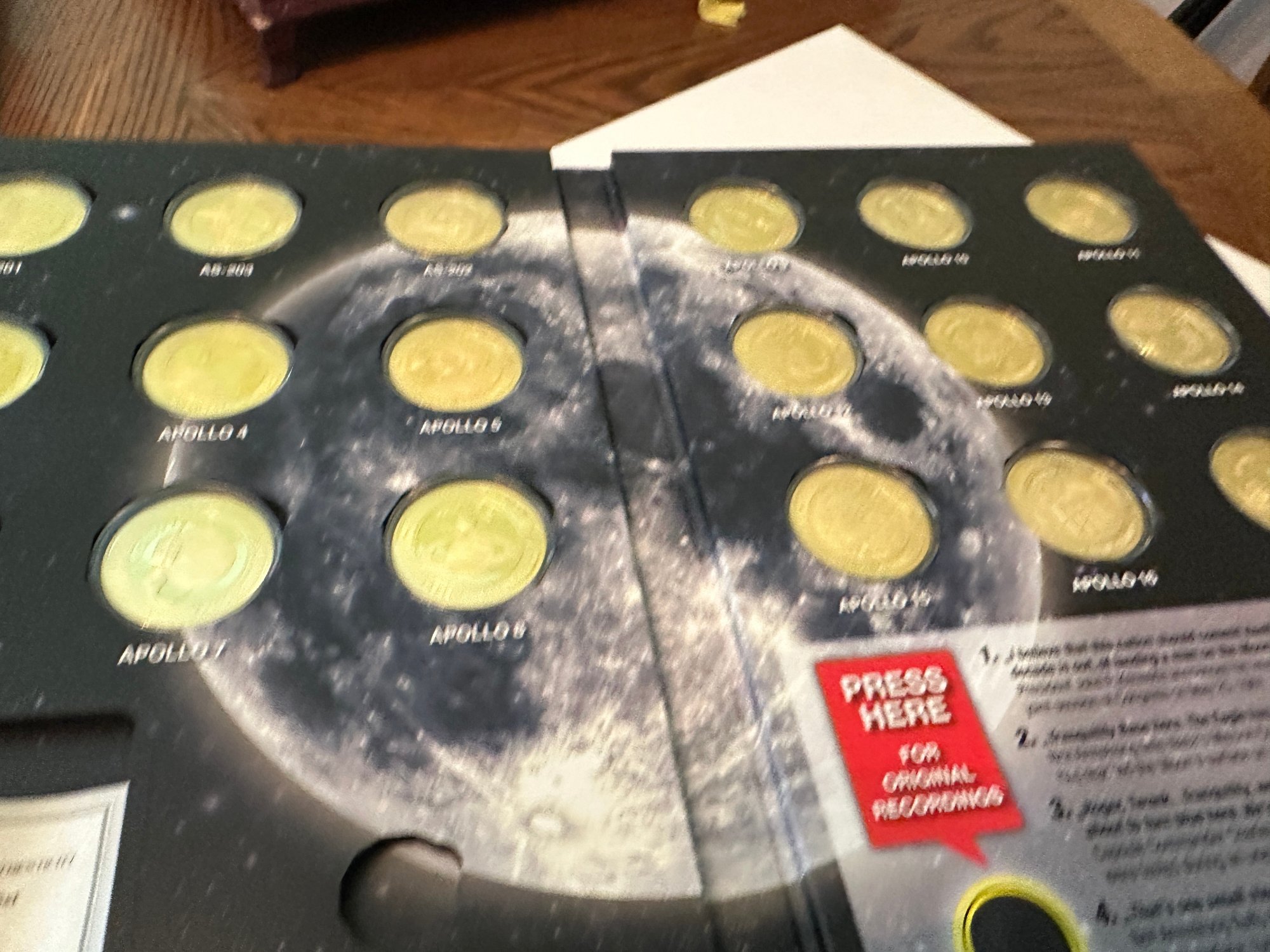 Apollo Missions 18 Coin Set Layered In 24K Gold With COA #40848247