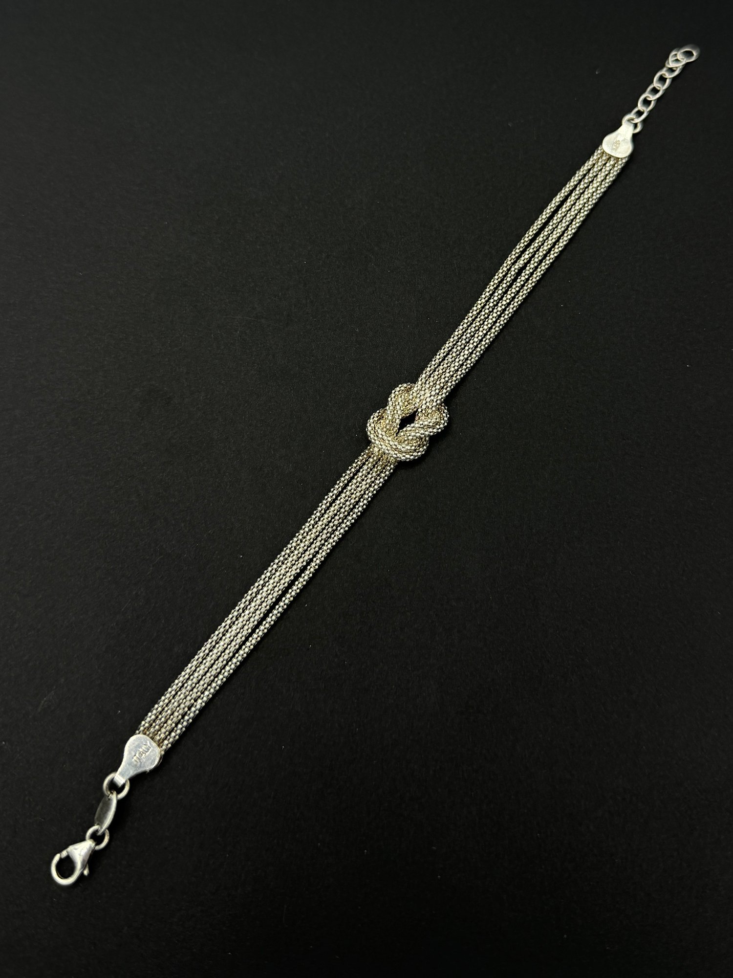 Signed Dyadema Sterling Silver Love Knot Bracelet #1748553