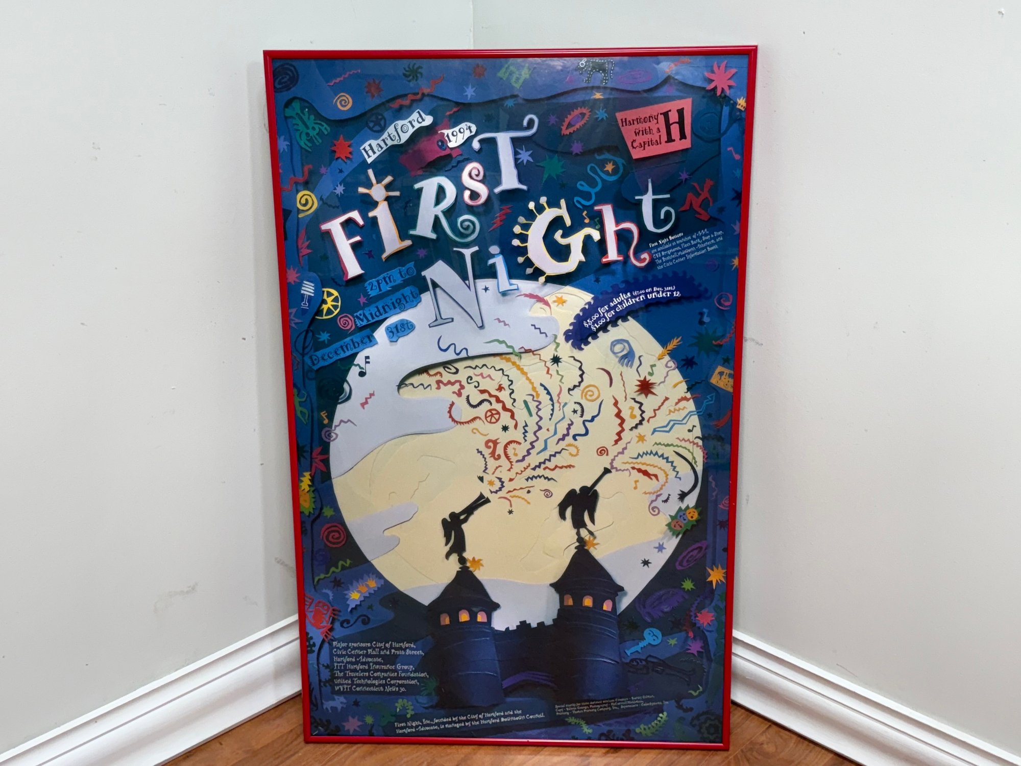 1994 First Night Hartford Poster, Professionally Framed #40868367 ...