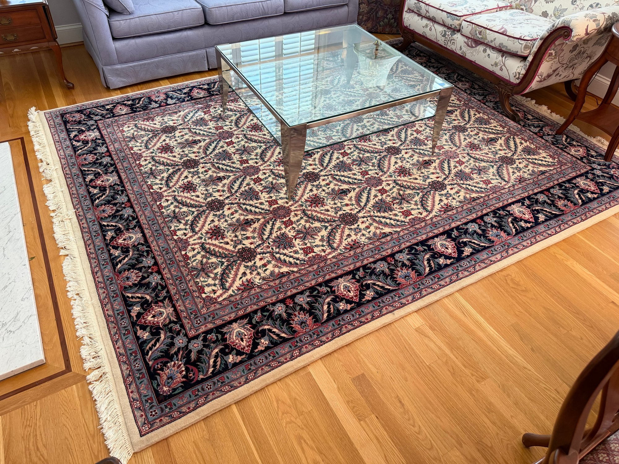 Large Hand Knotted Wool Rug #40887632 | Auctionninja.com