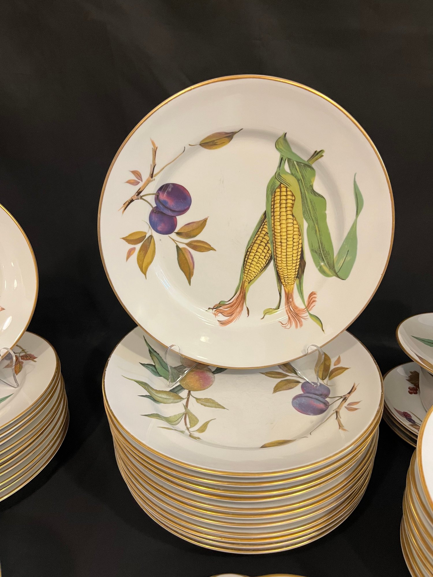 55 Piece Set Of Royal Worcester Evesham Gold Porcelain China Set