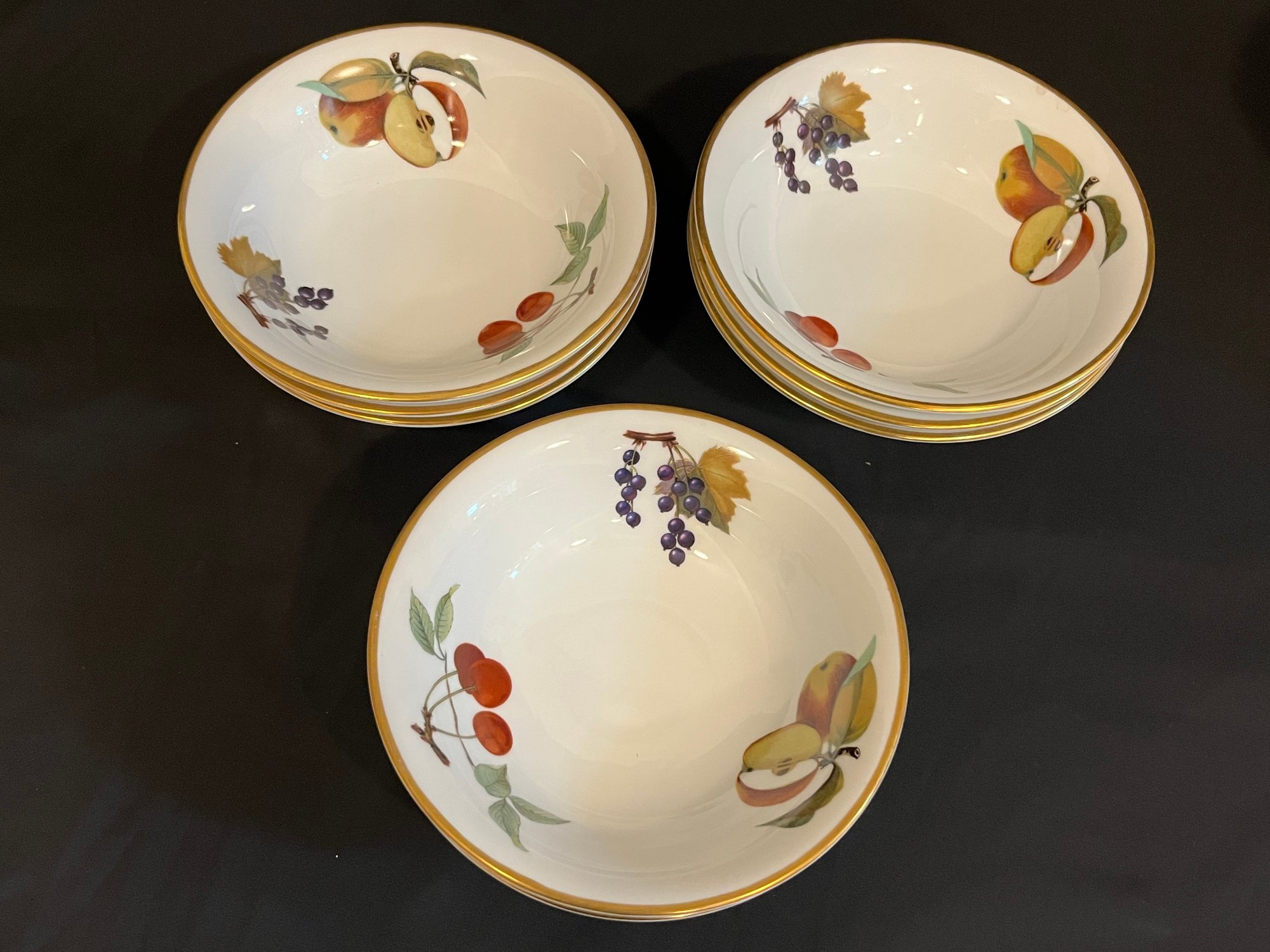 55 Piece Set Of Royal Worcester Evesham Gold Porcelain China Set