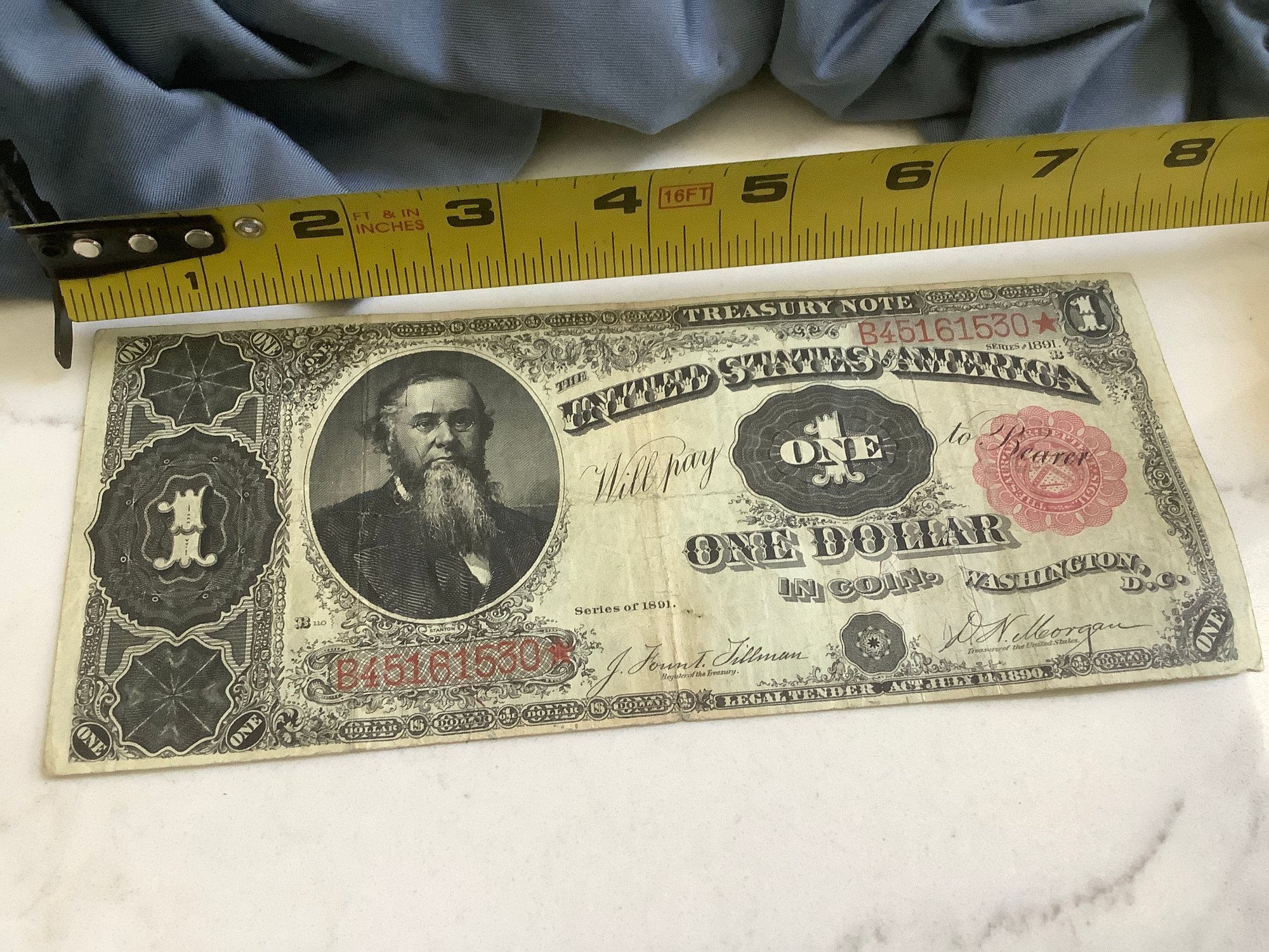 Series Of 1891 $1 U.S. Treasury Note #116 #2318882 | Auctionninja.com
