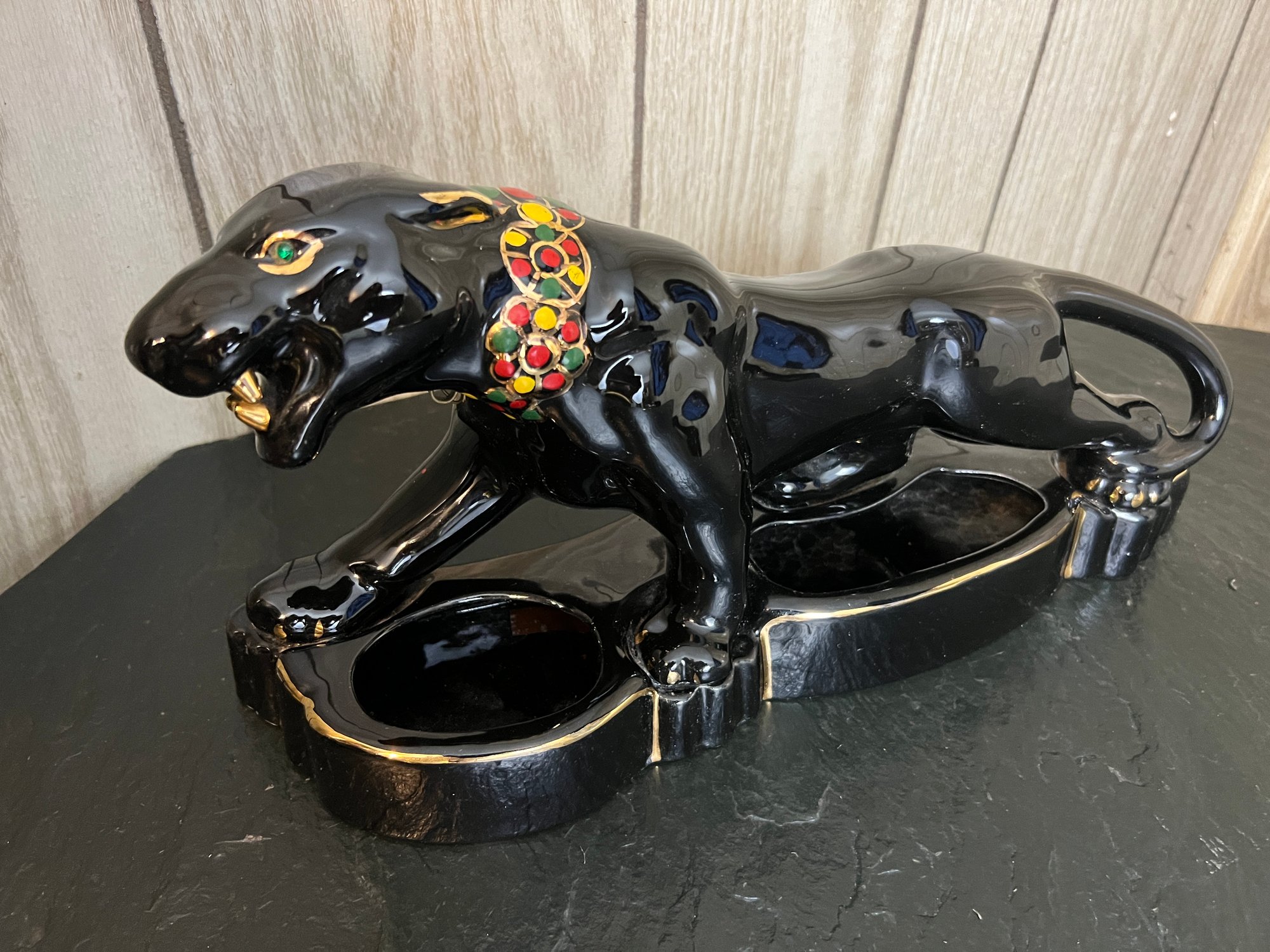 1950s MCM Black Panther Ceramic Planter #1638622 | Auctionninja.com