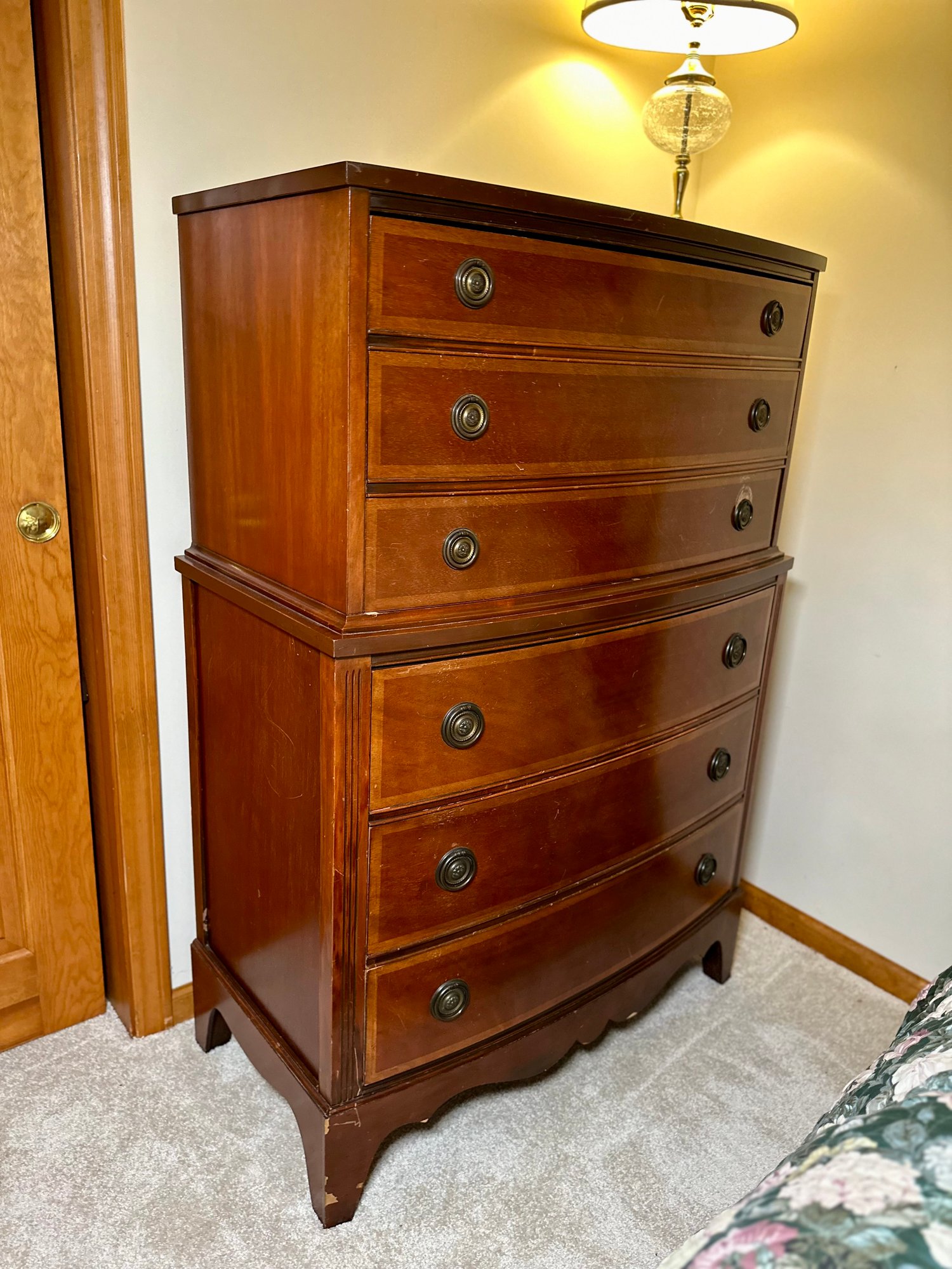 Vintage Dixie Furniture Chest On Chest Dresser #40796277 | Auctionninja.com, image size:1500x2000