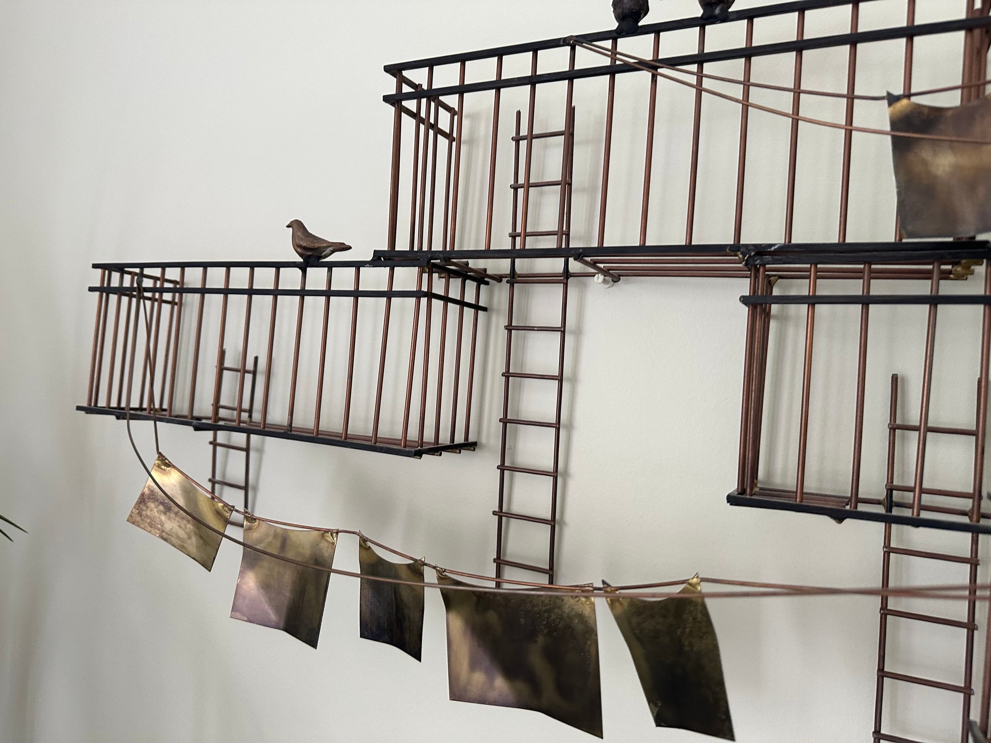 Curtis Jere New York City Fire Escape Scene Wall Sculpture Circa 1970s ...
