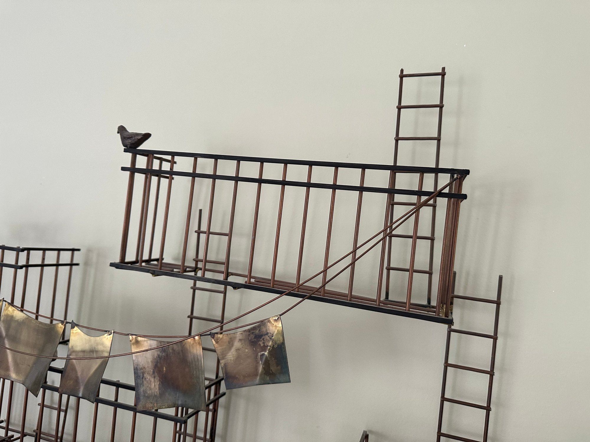 Curtis Jere New York City Fire Escape Scene Wall Sculpture Circa 1970s ...