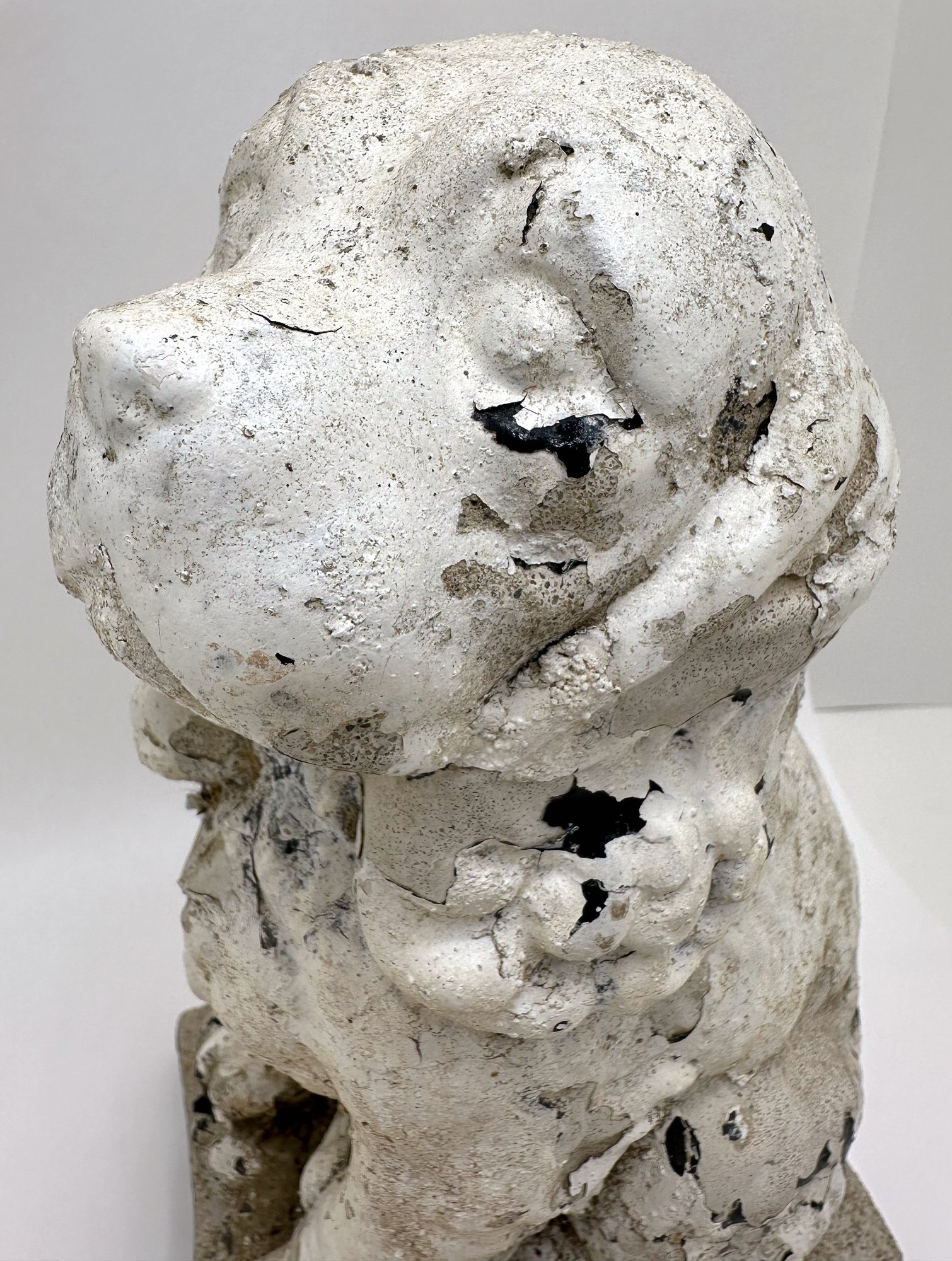 Vintage Painted Cast Iron Dog Door Stop 40800514