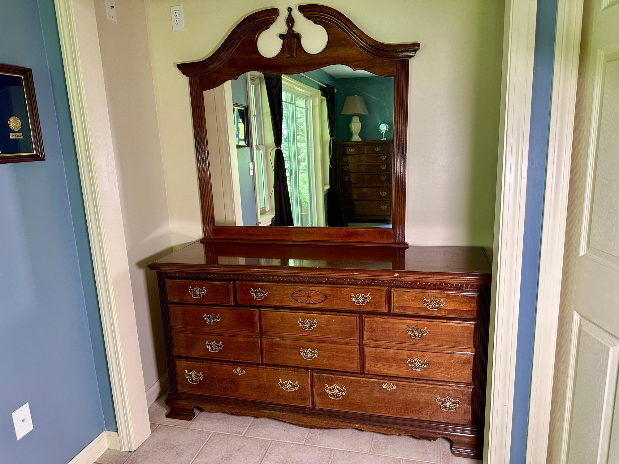Vintage Vaughn Furniture Solid Cherry Dresser With Mirror #40784174 ...