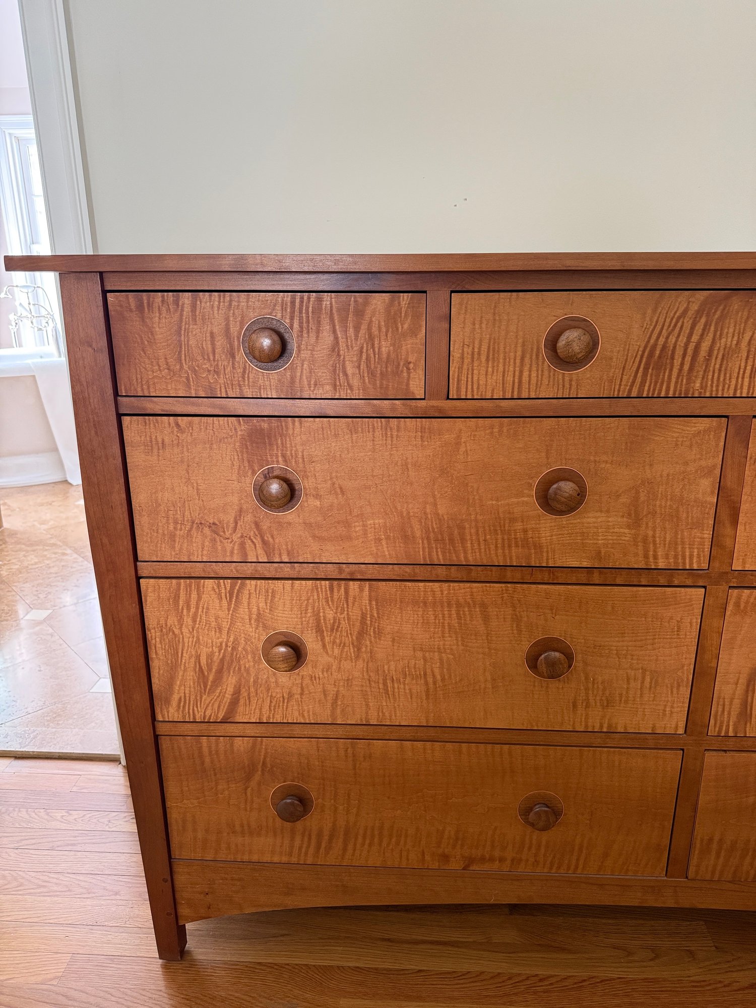 Fabulous Stickley Furniture Cherry Inlay Double Dresser - Harvey Ellis ...