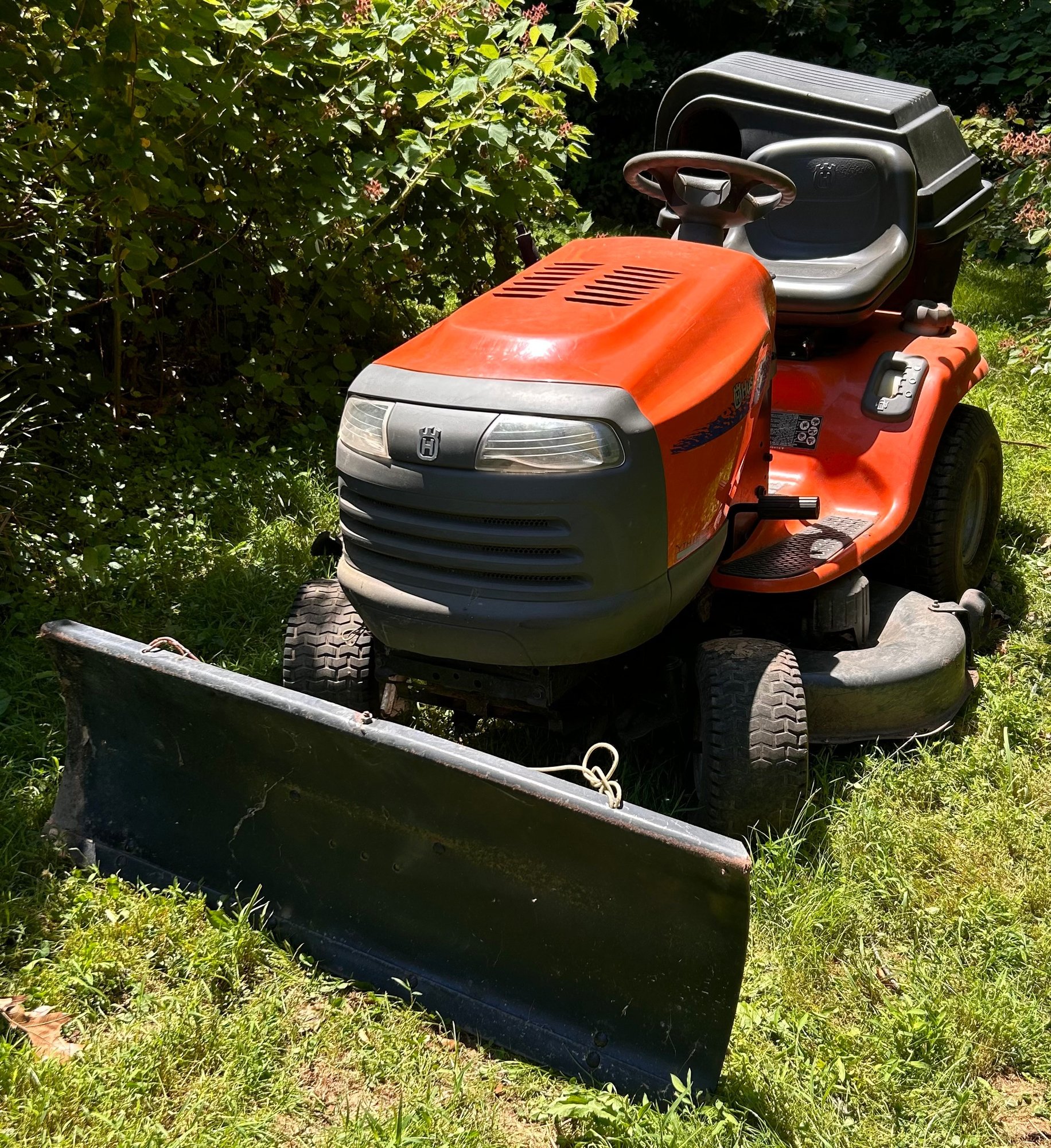 Husqvarna YTH18542 HP Riding Lawn Mower With Craftsman Plow
