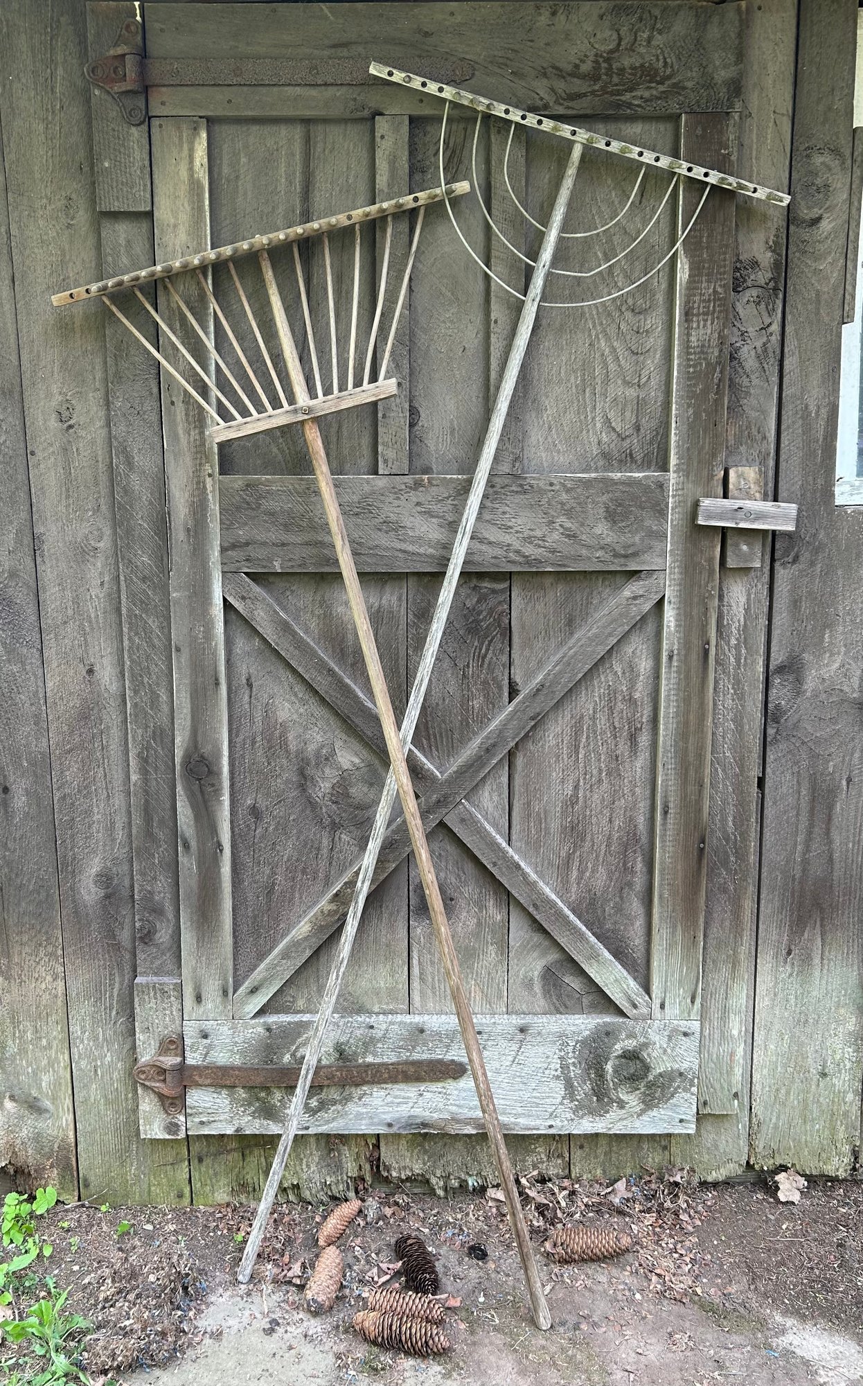 Two Antique Wooden Rakes. #2310687 | Auctionninja.com