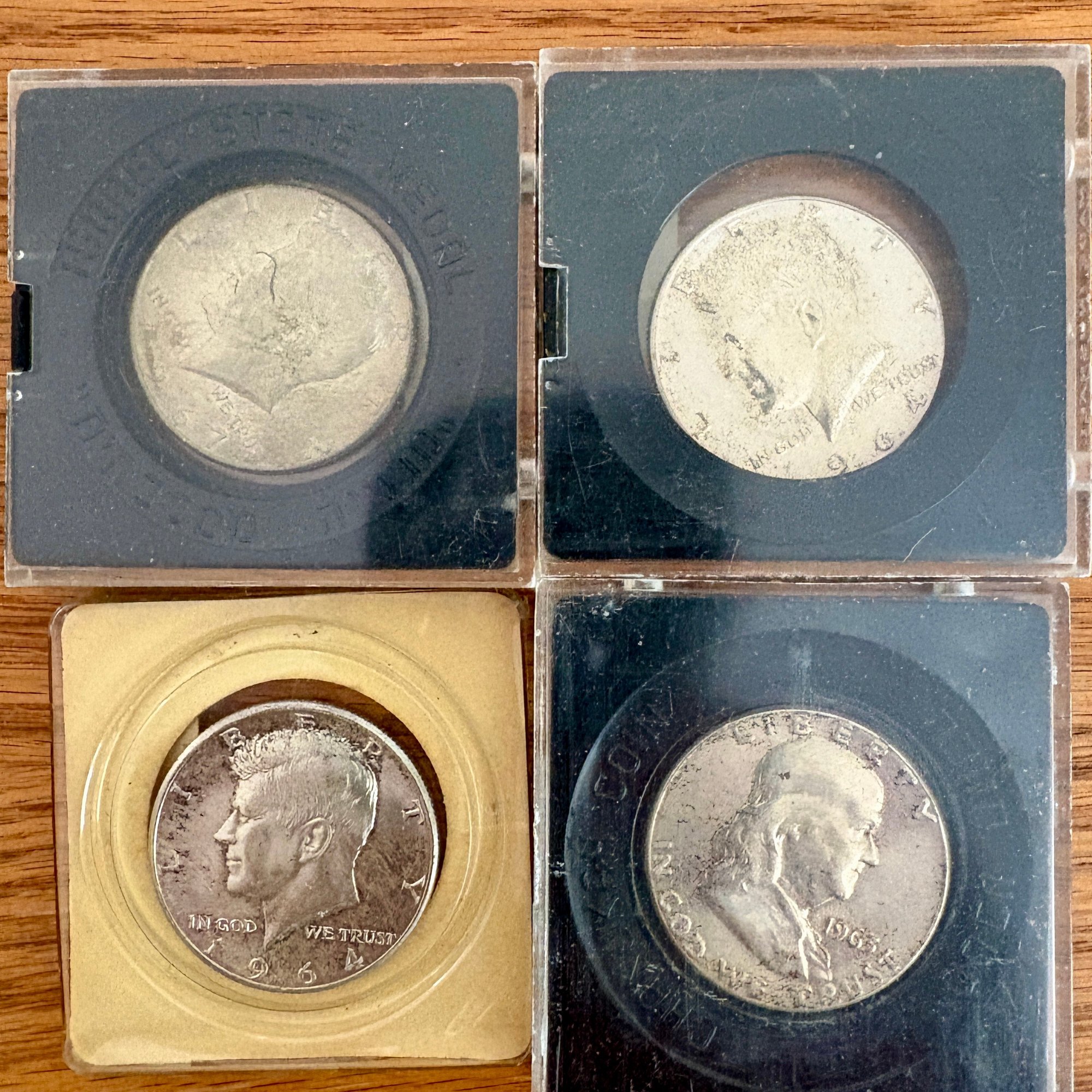 Four Half Dollars Silver Coins. #2320548 | Auctionninja.com