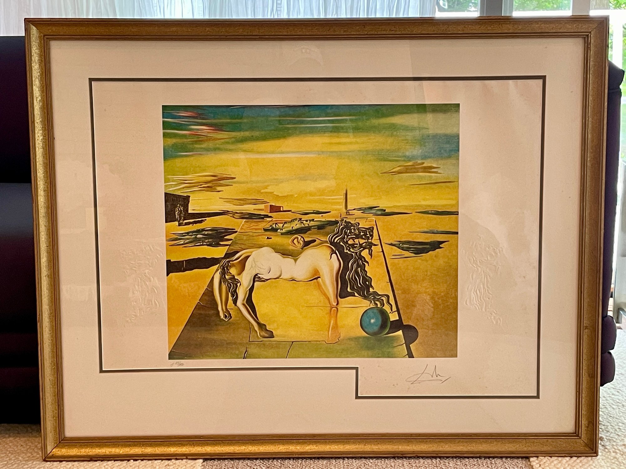 Salvador Dali Pencil Hand Signed And Numbered Large Lithograph