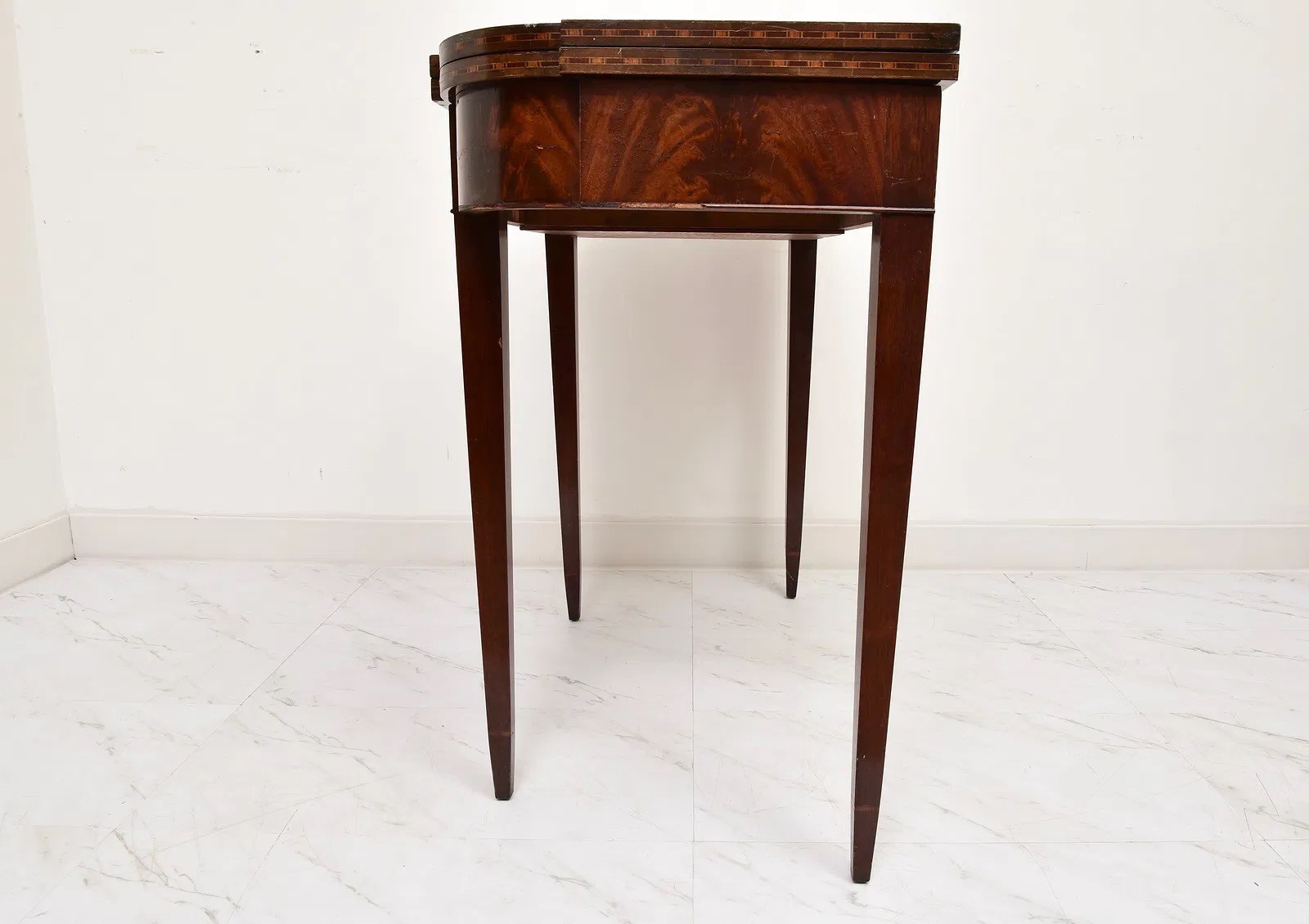 Server Table Federal Federal/Hepplewhite Style Inlaid Mahogany Card Table #40787586 ...