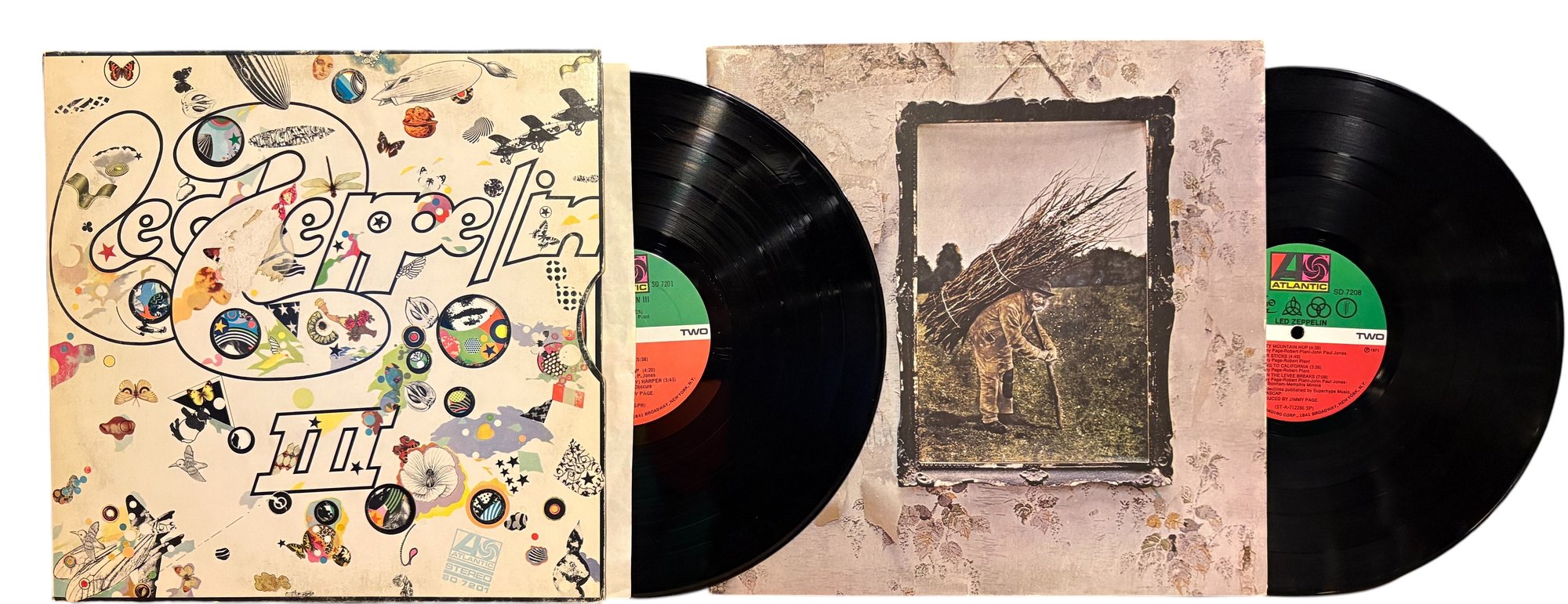 Pair Led Zeppelin Vinyl Records. #2323232 | Auctionninja.com
