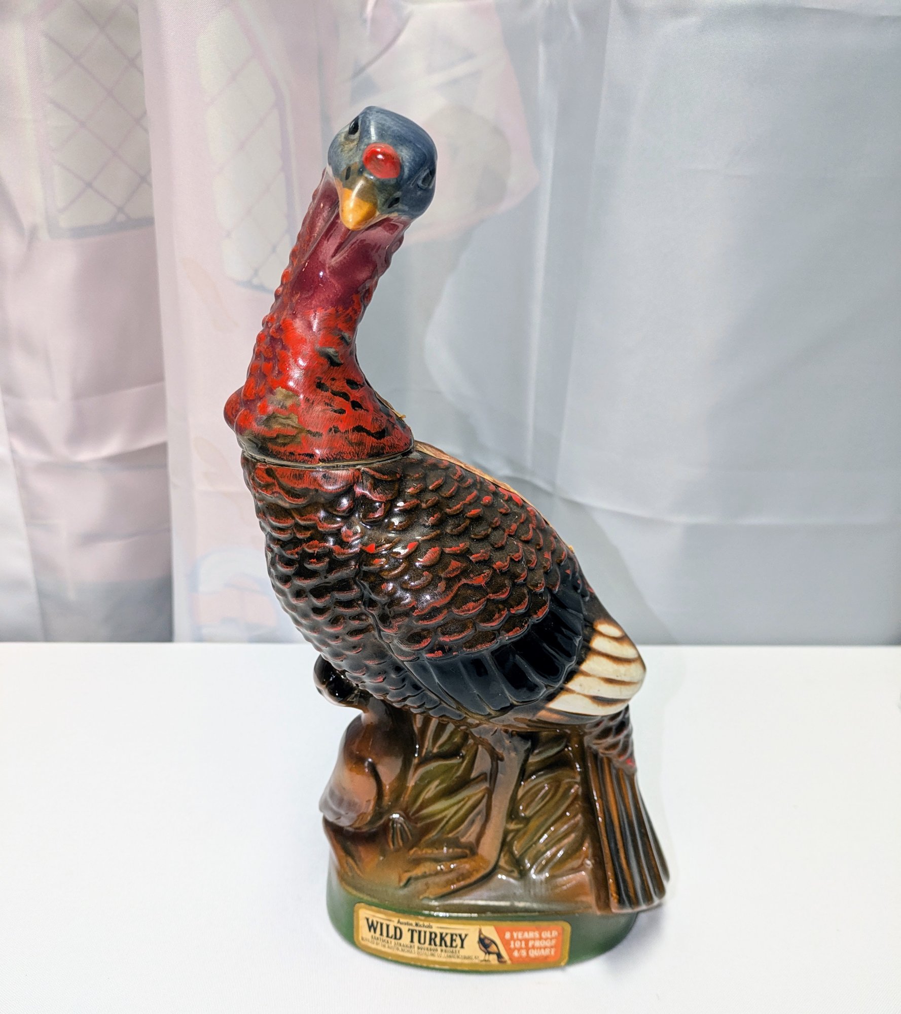 Vintage Austin Nichols Wild Turkey Whiskey Decanter Ceramic Ltd