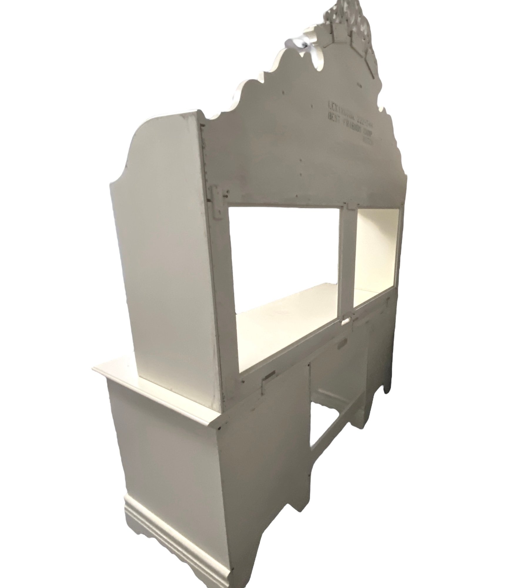 Large White Computer Desk With Hutch By Betsy Cameron For