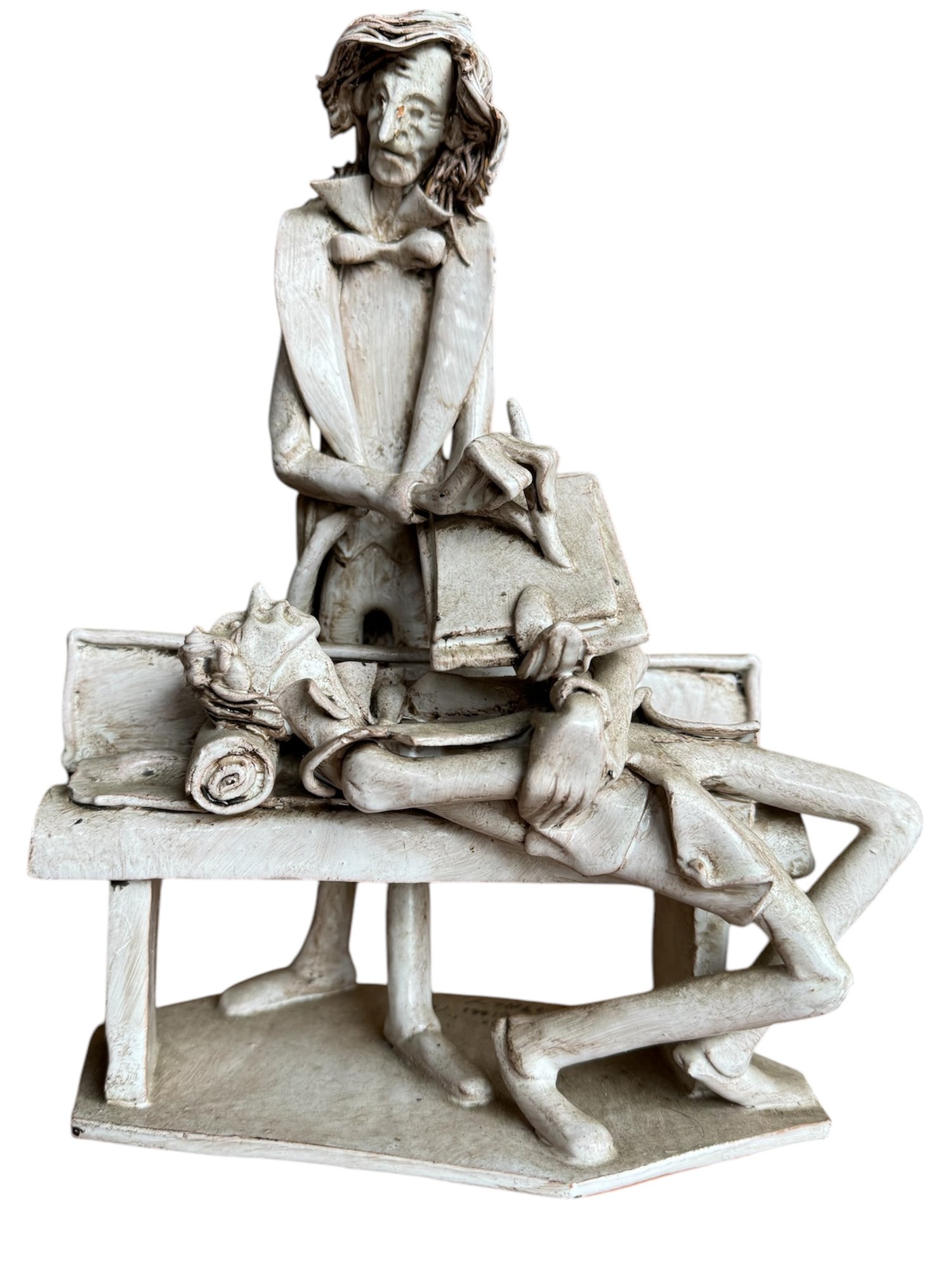 Vintage Dino Bencini Sculpture 306 Psychiatrist & Patient Signed