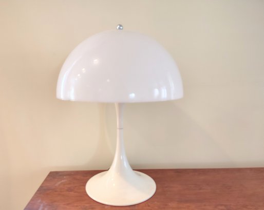 Louis Poulsen Mid-century Danish Table Lamp With Plastic 'mushroom' Shade