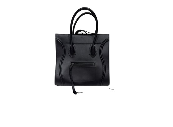 Celine Phantom Luggage Tote Bag In Black Leather With Tags