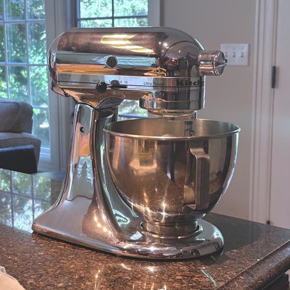 KitchenAid KSM90PSCR: Chrome Ultra Power Stand Mixer With Bowl, Dough Hook And Accessories